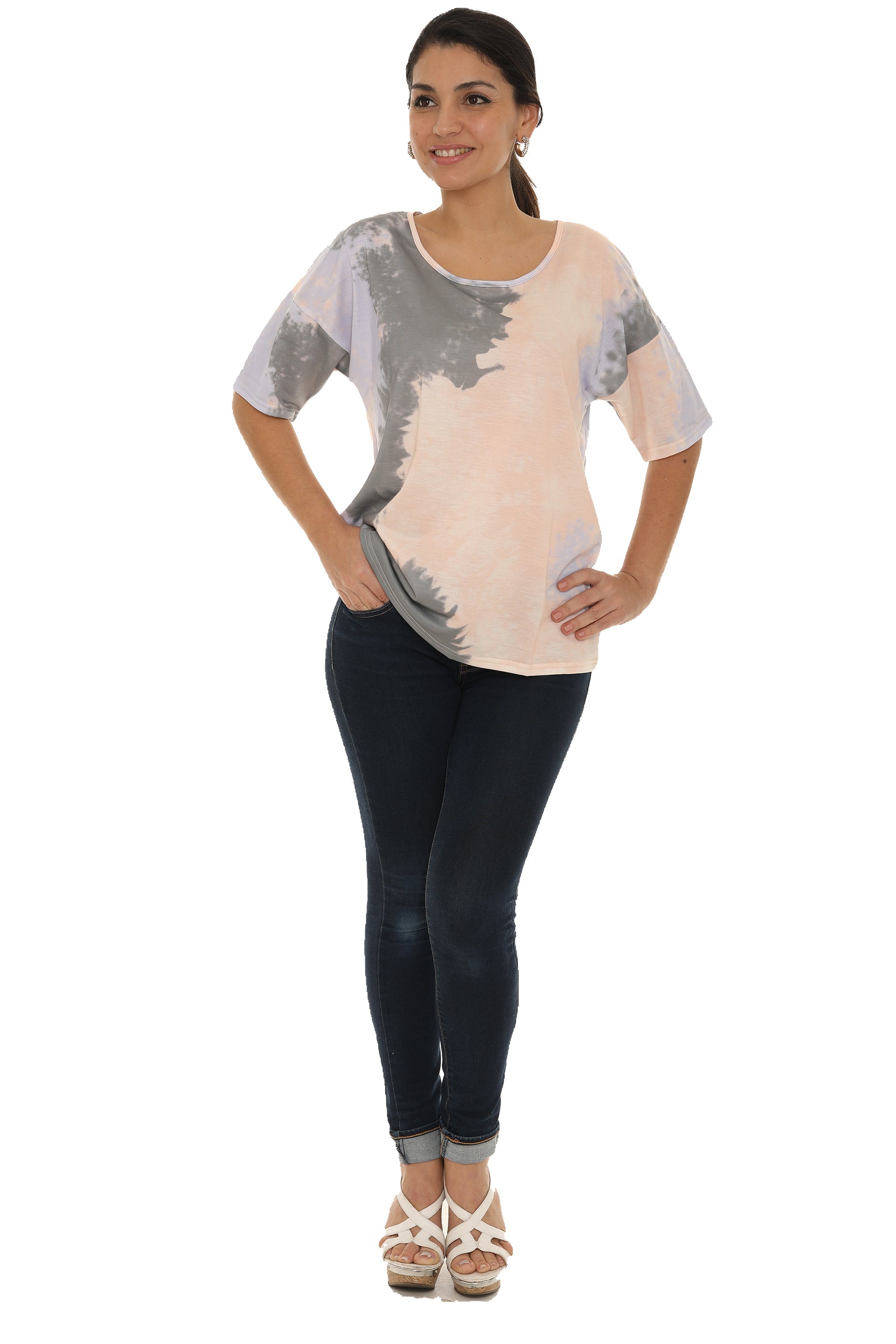 Tie-Dye short sleeve top - Charming Charlie