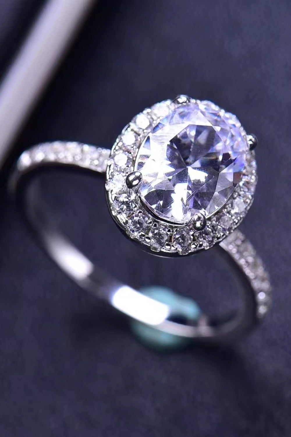 2 Carat Moissanite Platinum-Plated Ring - Charming Charlie