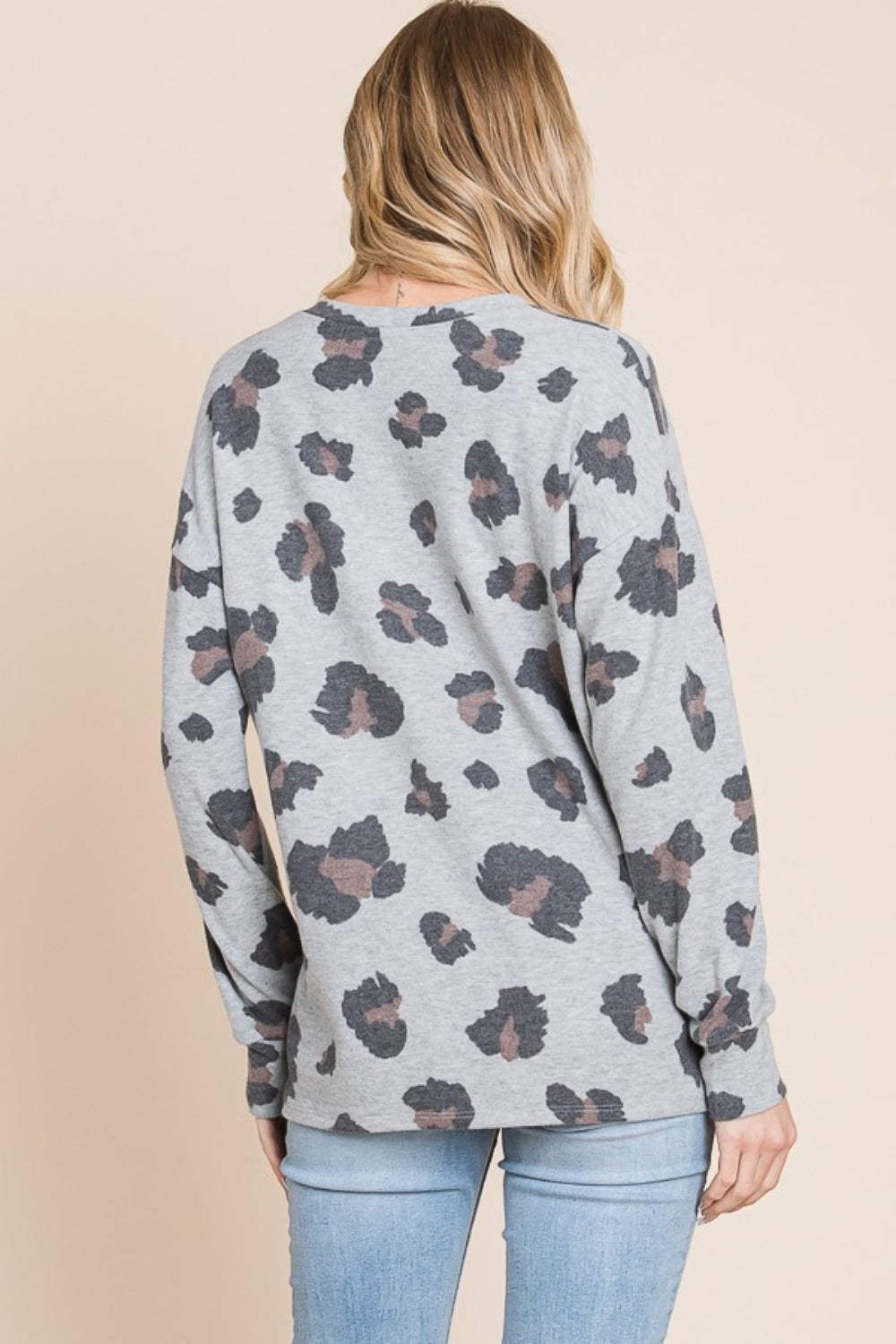 BOMBOM Leopard Drop Shoulder T-Shirt - Charming Charlie
