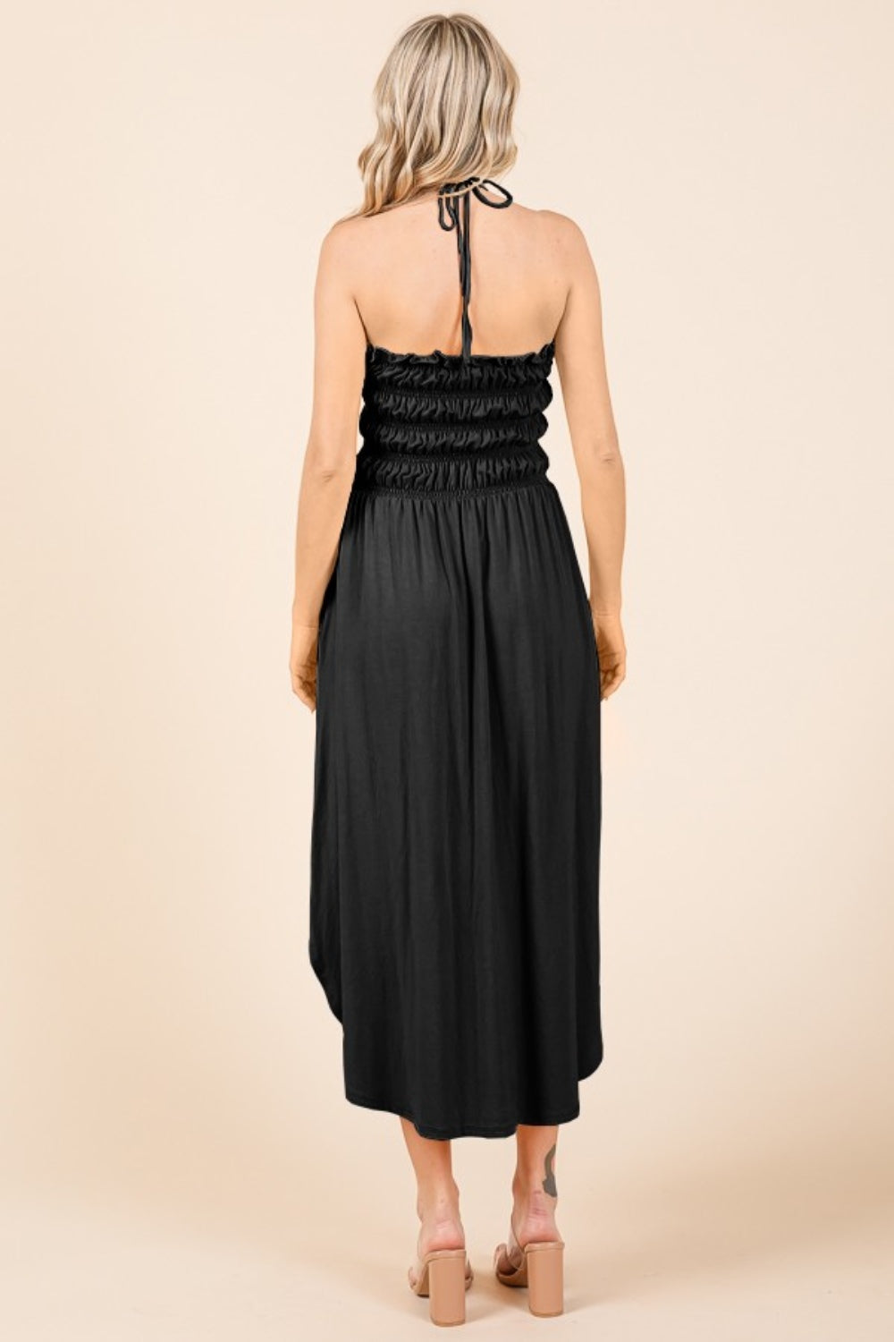 Culture Code Tie Back Shirring Dress with Pockets - Charming Charlie