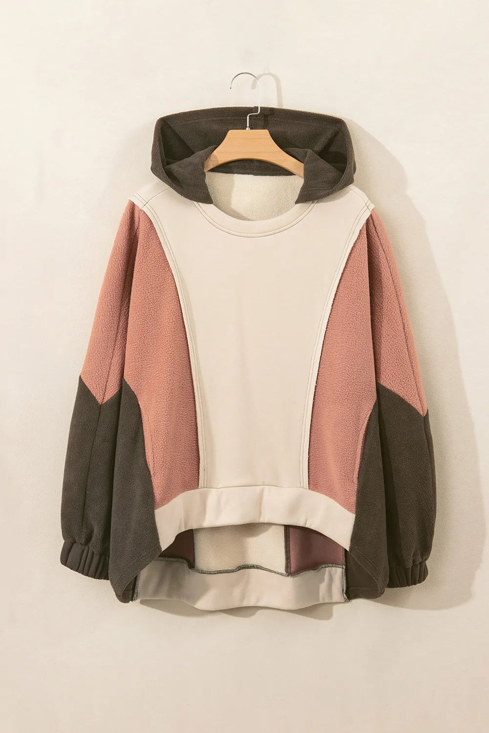 Color Block Long Sleeve Hoodie - Charming Charlie