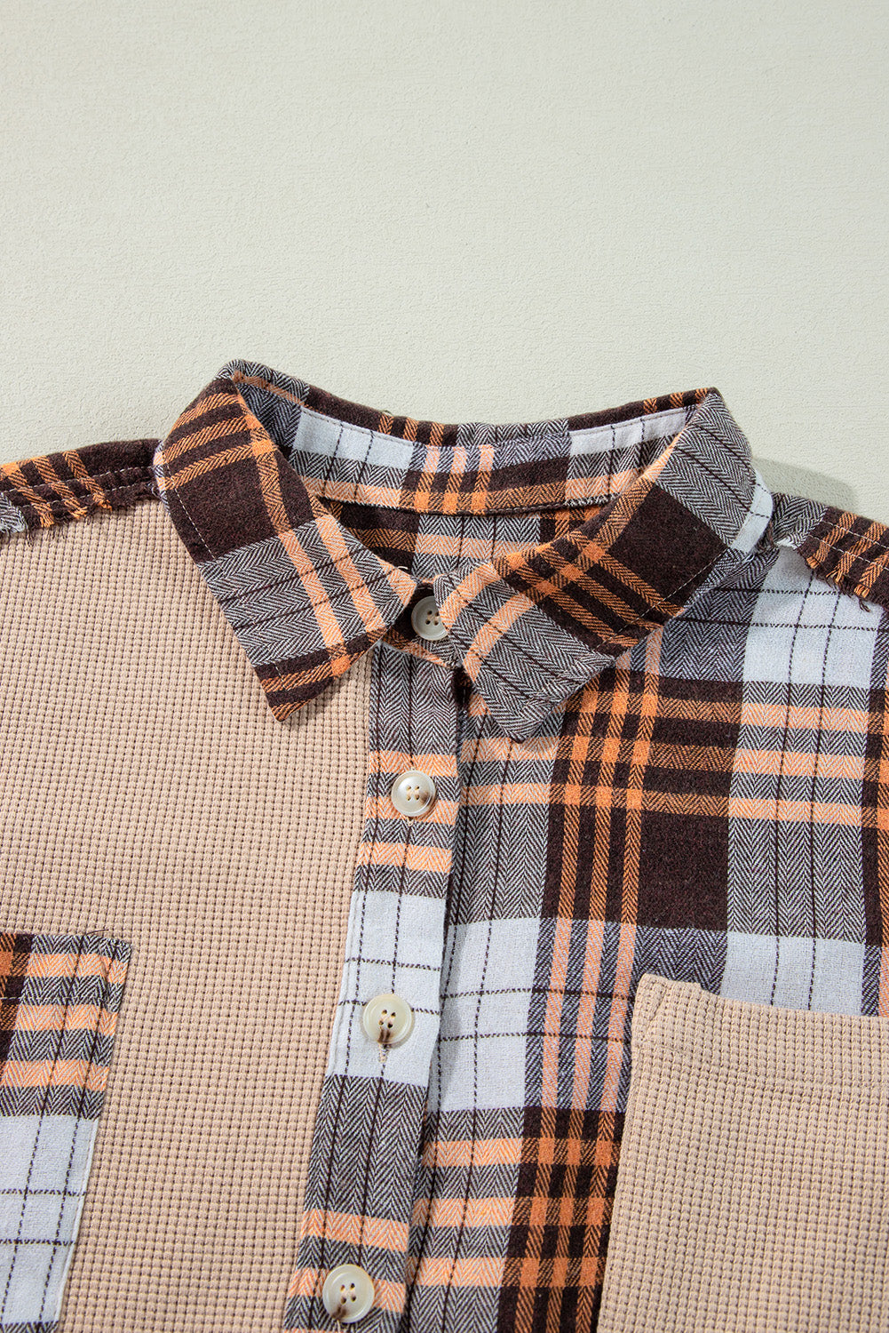 Plaid Button Up Long Sleeve Shacket - Charming Charlie