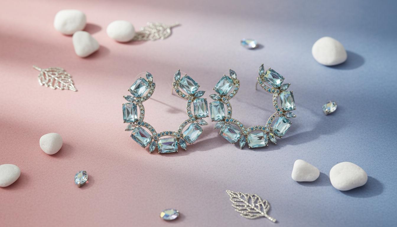 Ice Queen Sparkle Hoops Earrings - Charming Charlie