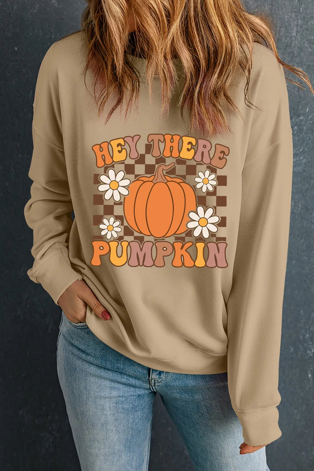 Pumpkin Graphic Long Sleeve Sweatshirt - Charming Charlie
