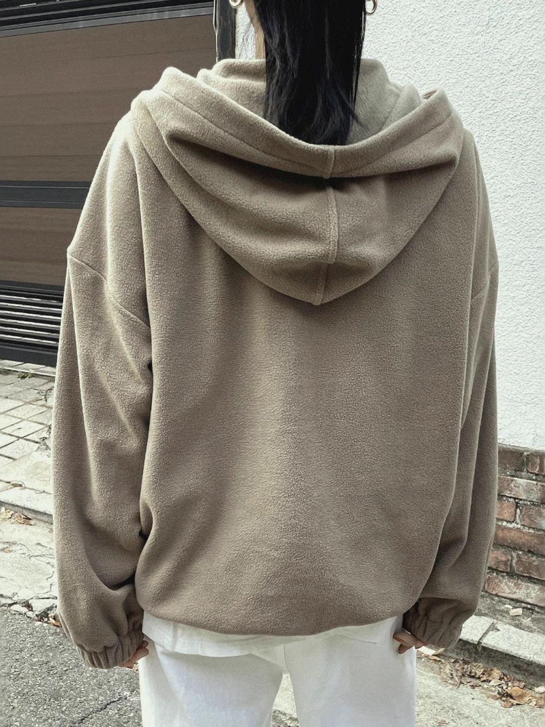 Mountain Quarter Zip Long Sleeve Hoodie - Charming Charlie