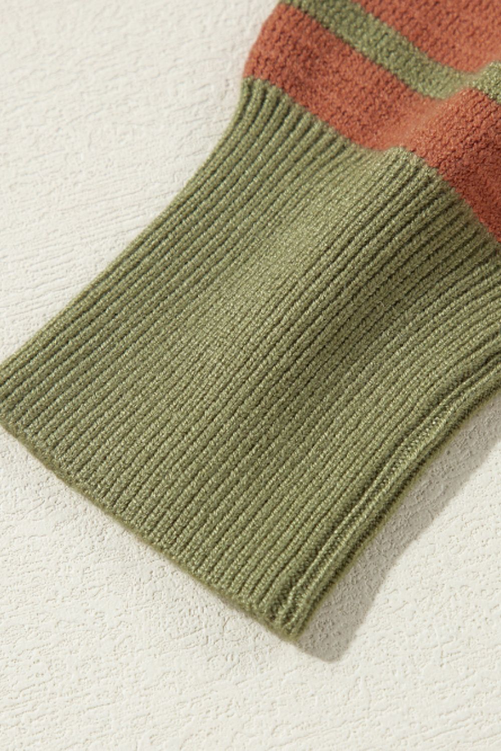 Striped Round Neck Long Sleeve Sweater - Charming Charlie