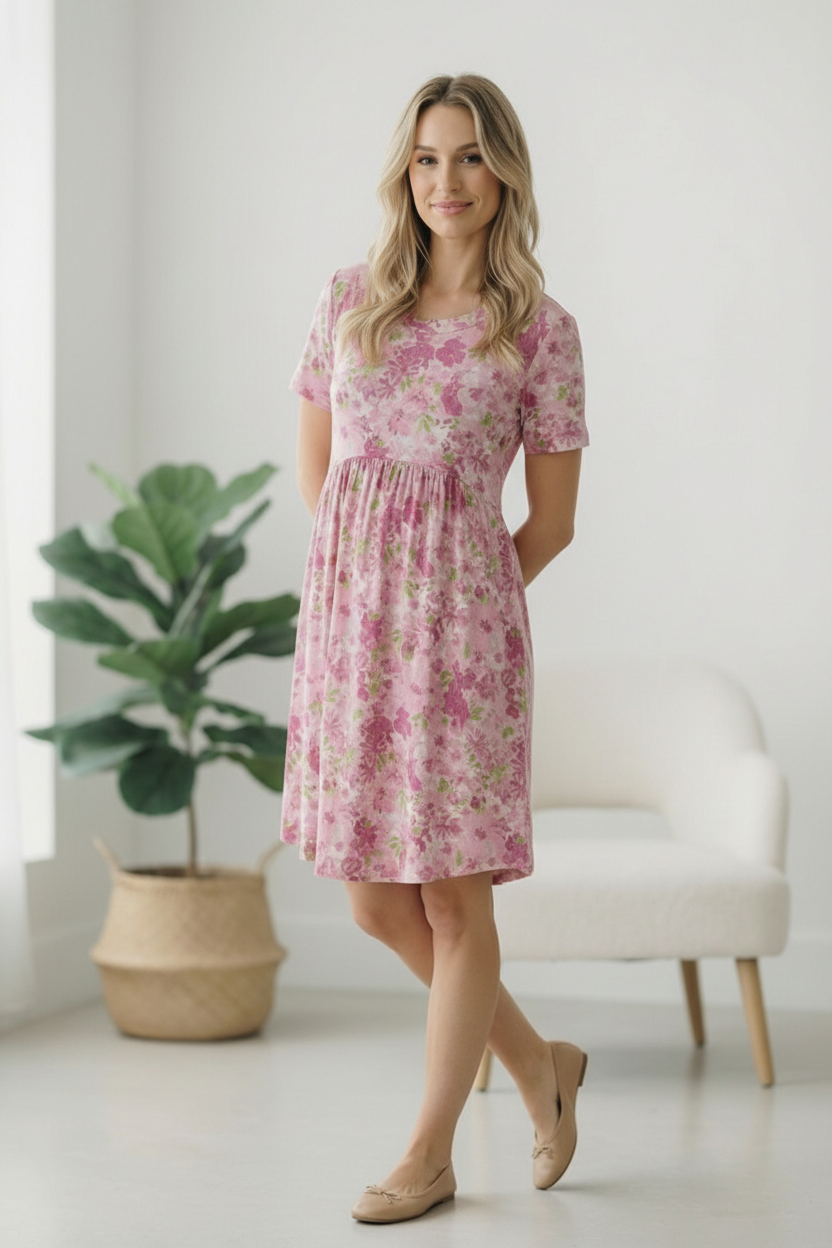 In the Sunshine Fuchsia Babydoll Dress - Charming Charlie