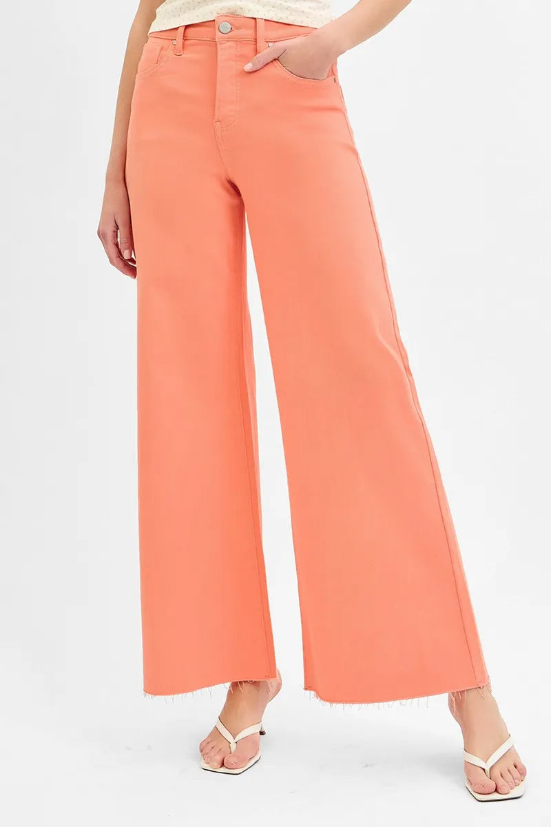 RISEN Tummy Control High Rise Crop Straight Jeans
