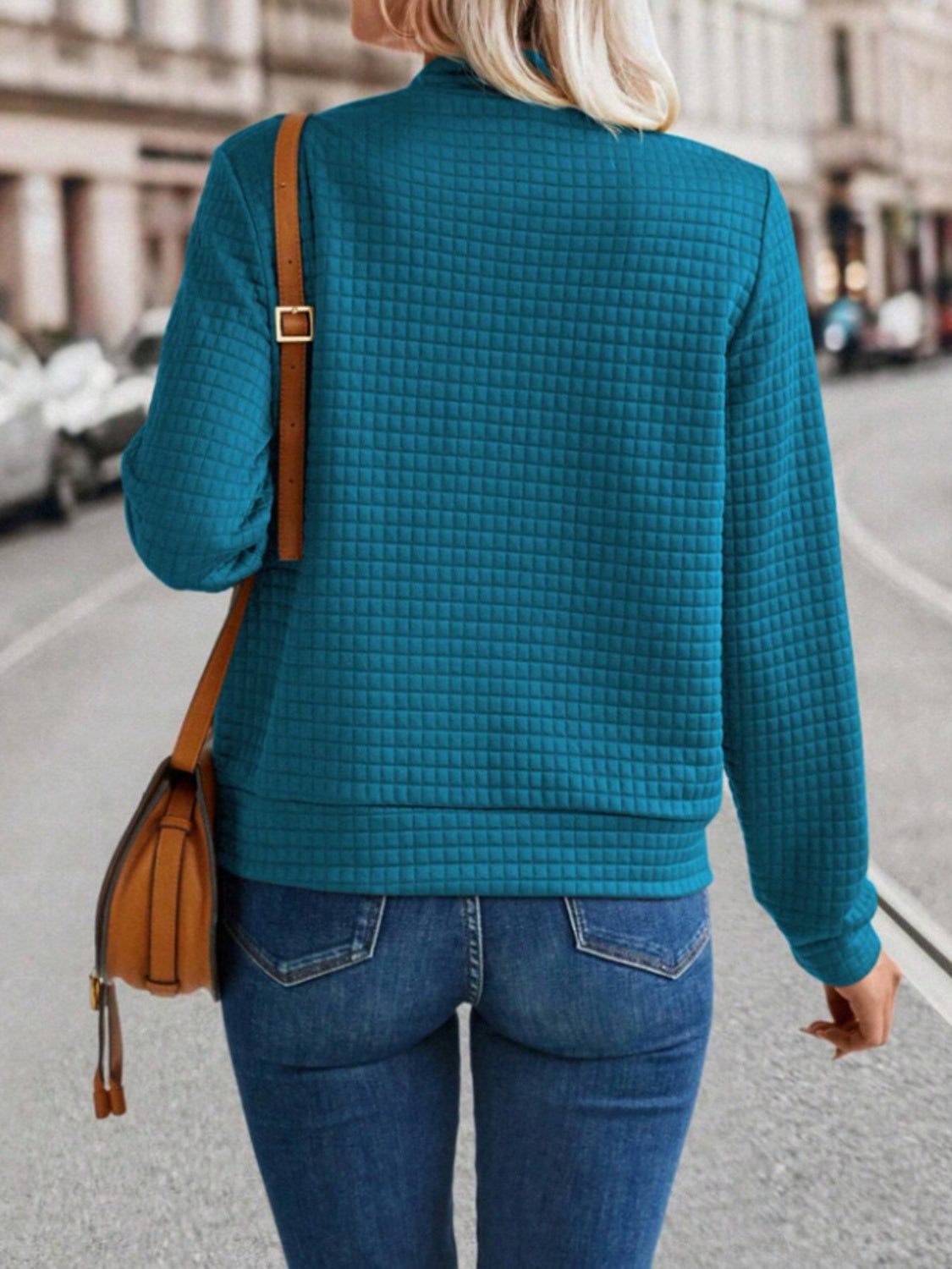 Zip Up Long Sleeve Jacket - Charming Charlie