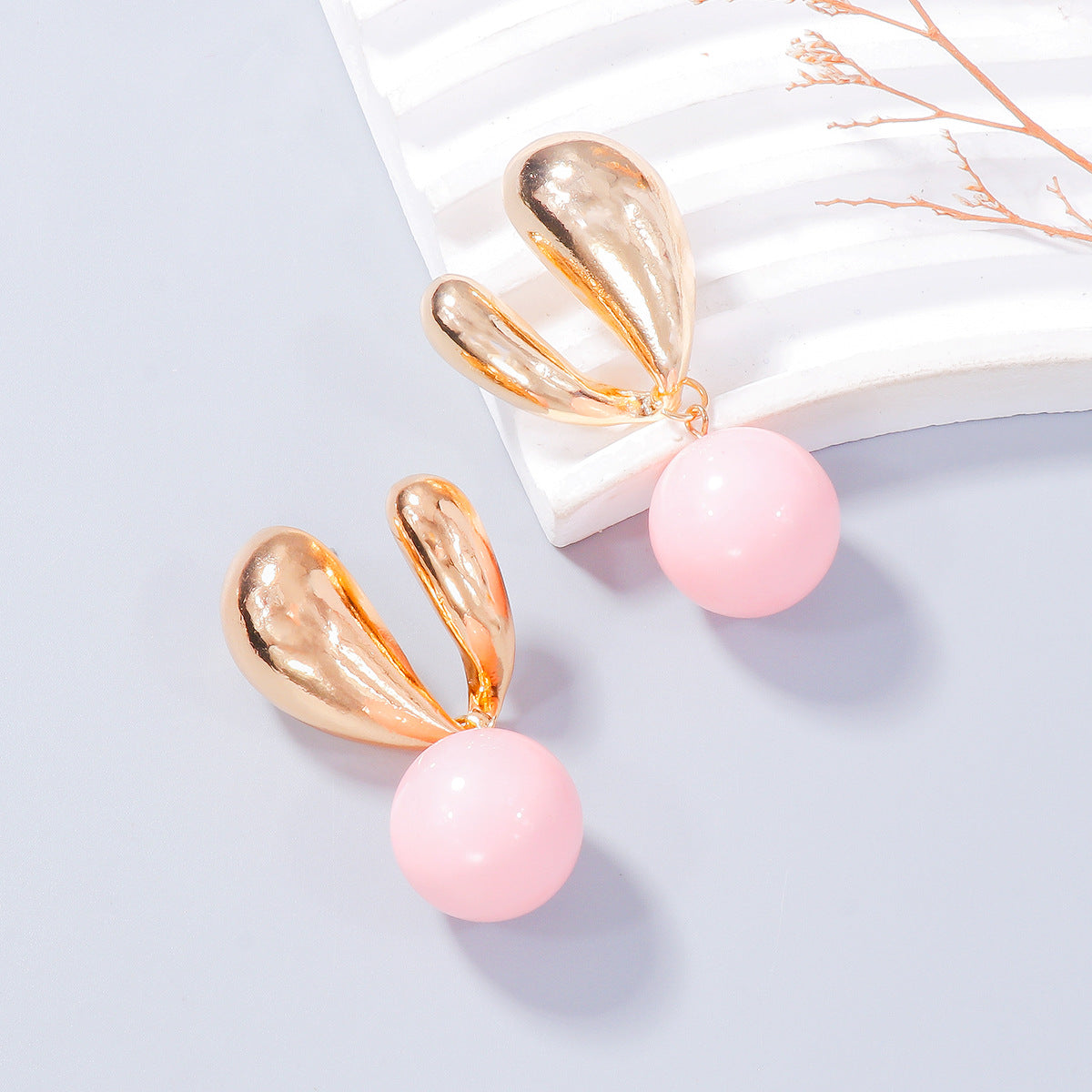 Alloy Drip Oil Bunny Earrings - Charming Charlie