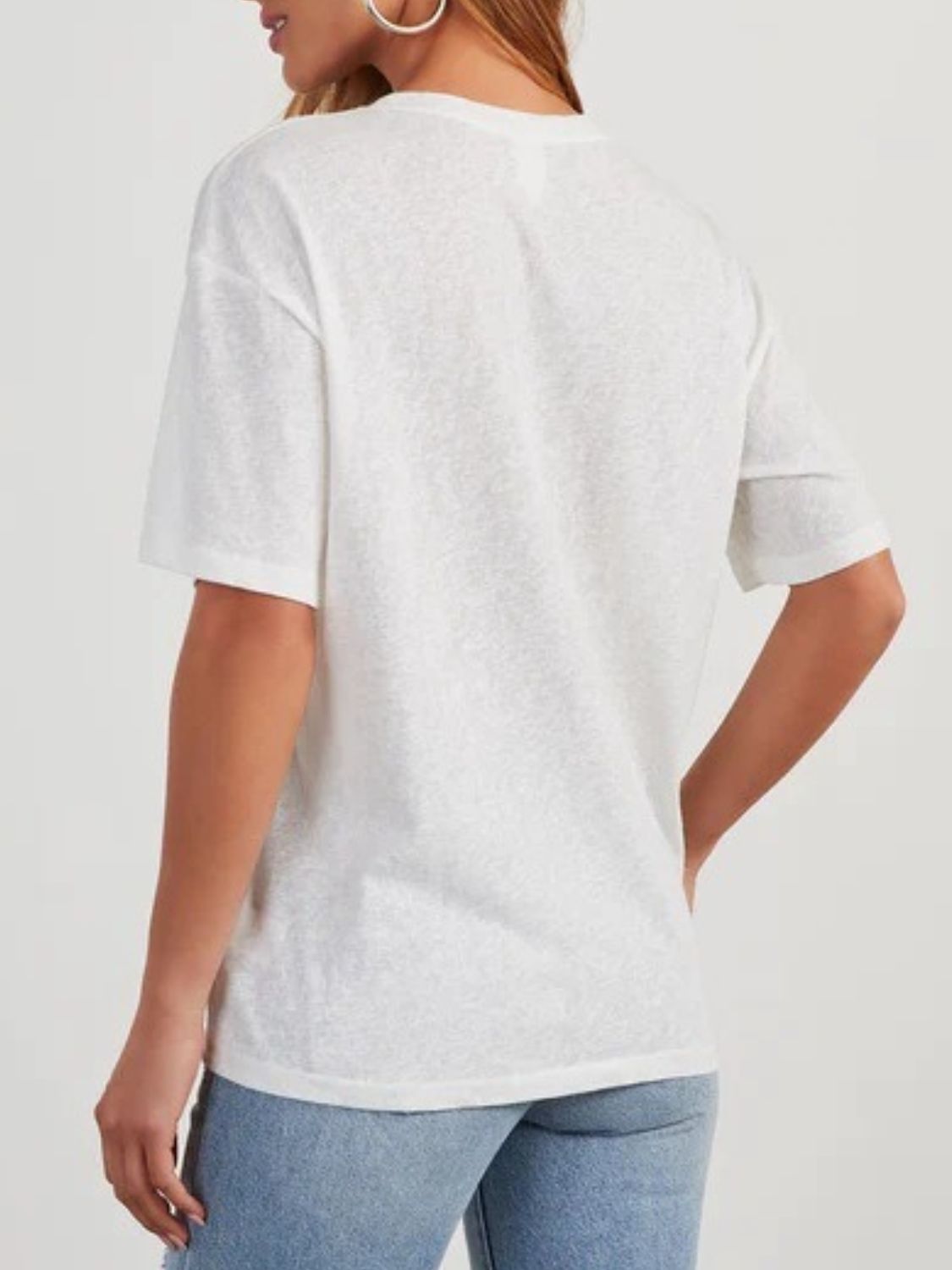 Round Neck Half Sleeve T-Shirt - Charming Charlie