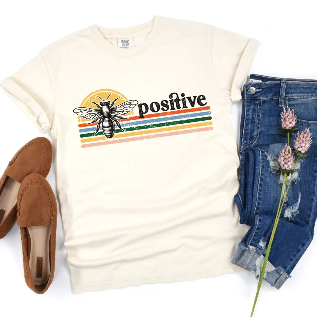 Bee Positive Graphic Tee - Charming Charlie