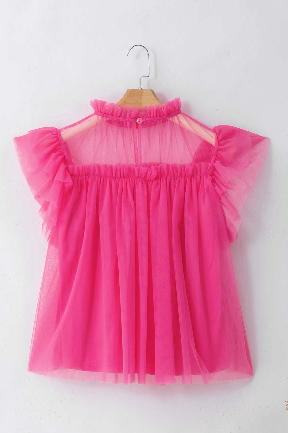Frill Mock Neck Cap Sleeve Blouse - Charming Charlie