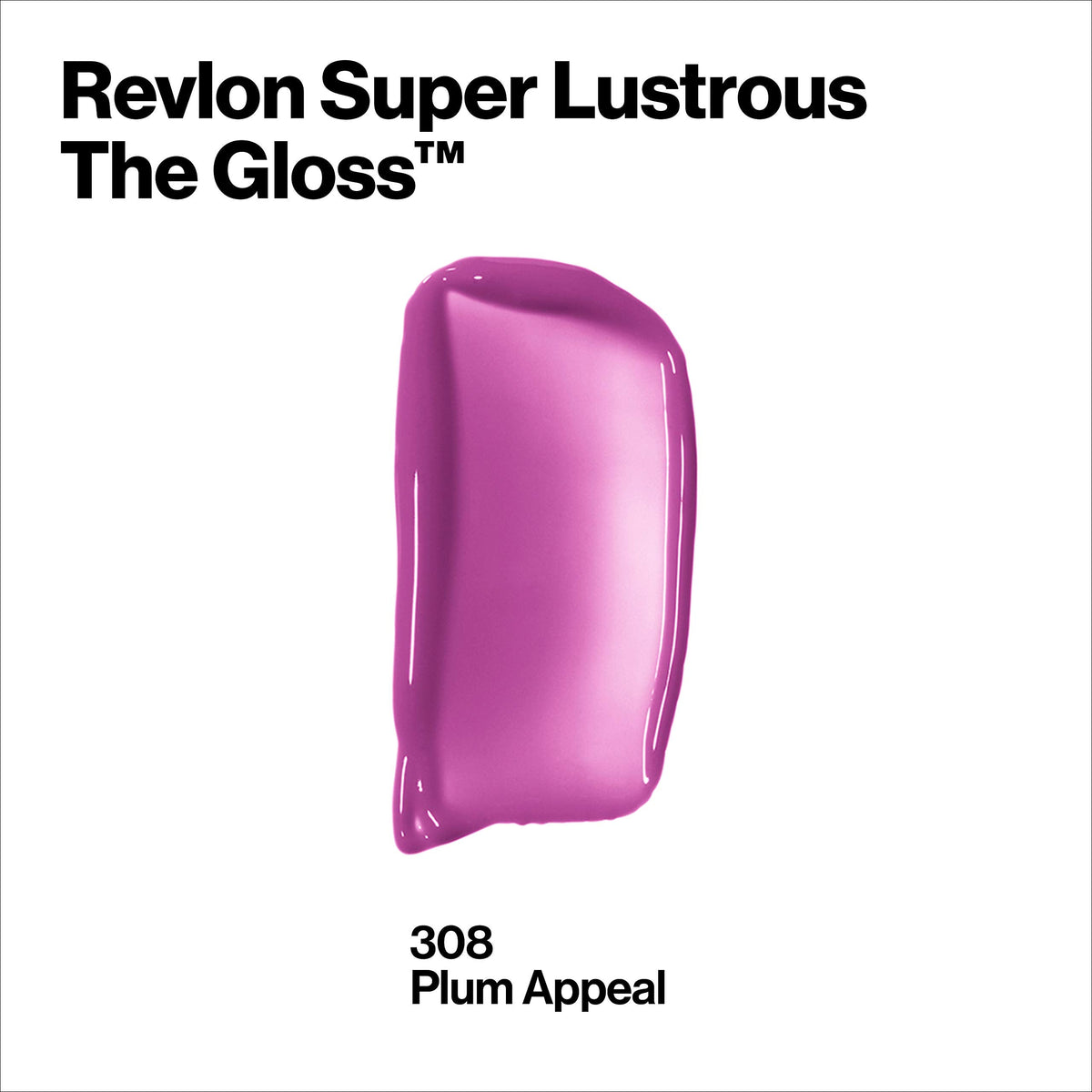 Revlon Super Lustrous Lip Gloss, Non-Sticky, Hydrating, High Shine Finish, 308 Plum Appeal, 0.13 oz - Charming Charlie