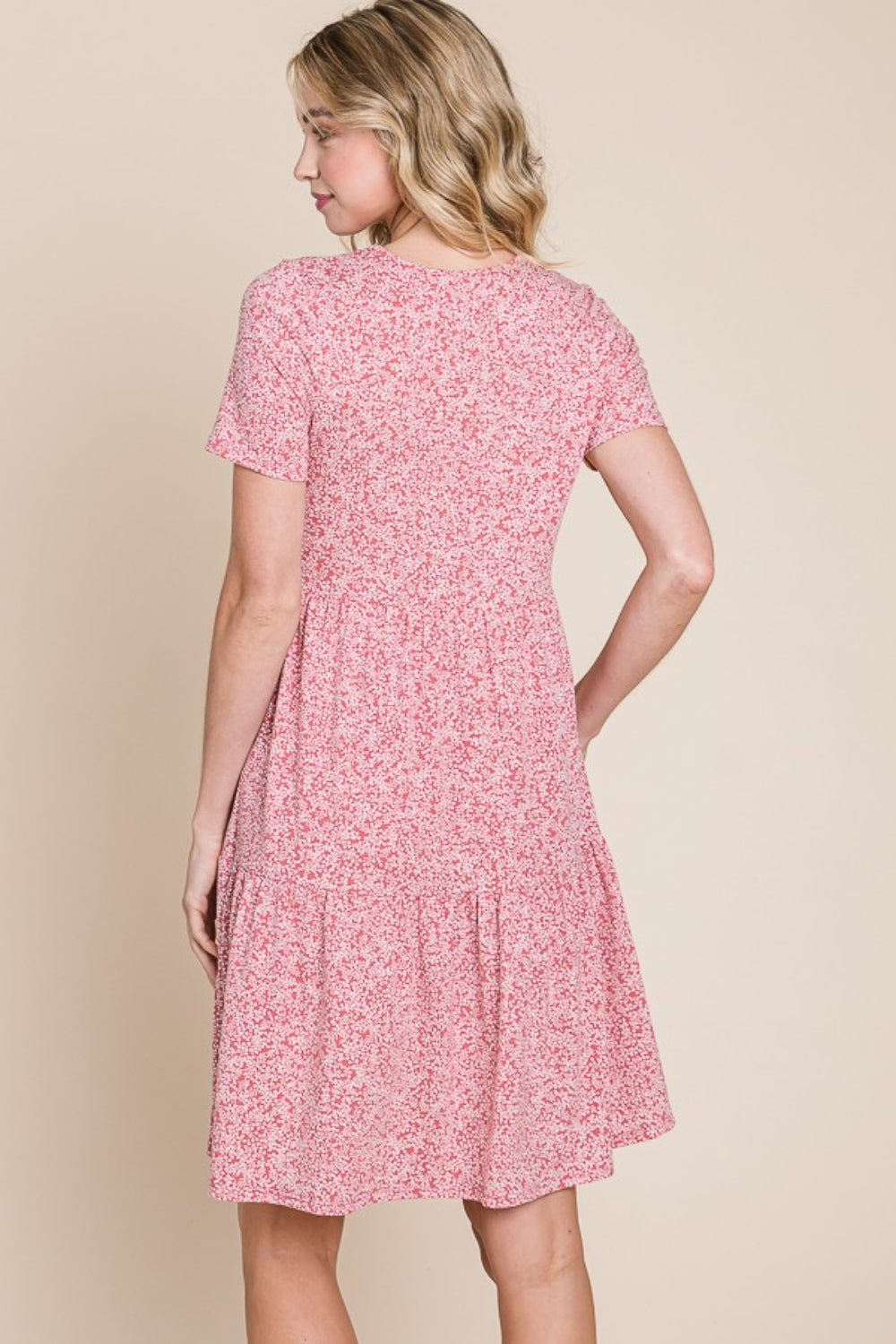BOMBOM Printed Short Sleeve Mini Dress - Charming Charlie