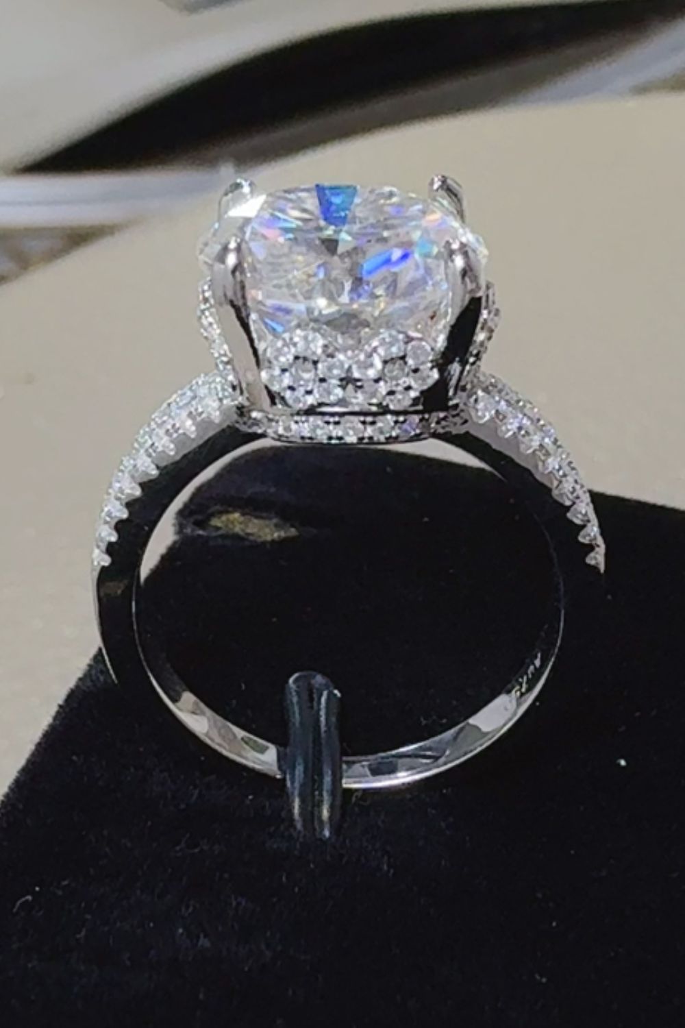 5 Carat Moissanite 925 Sterling Silver Ring - Charming Charlie