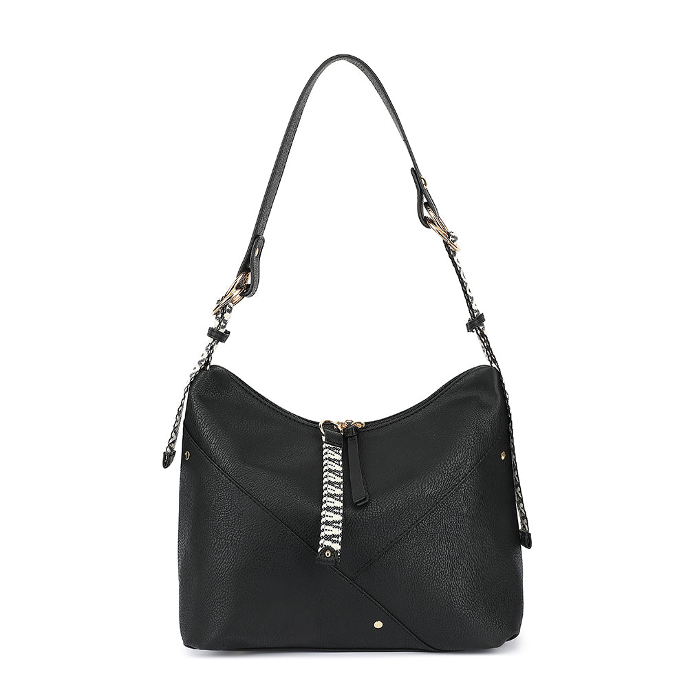 10 5W X 10H X 4 75D Zipper Closure Back Zip Pocket Four Protective Feet At Base Inside Lining with 2 Open Pocket - Charming Charlie