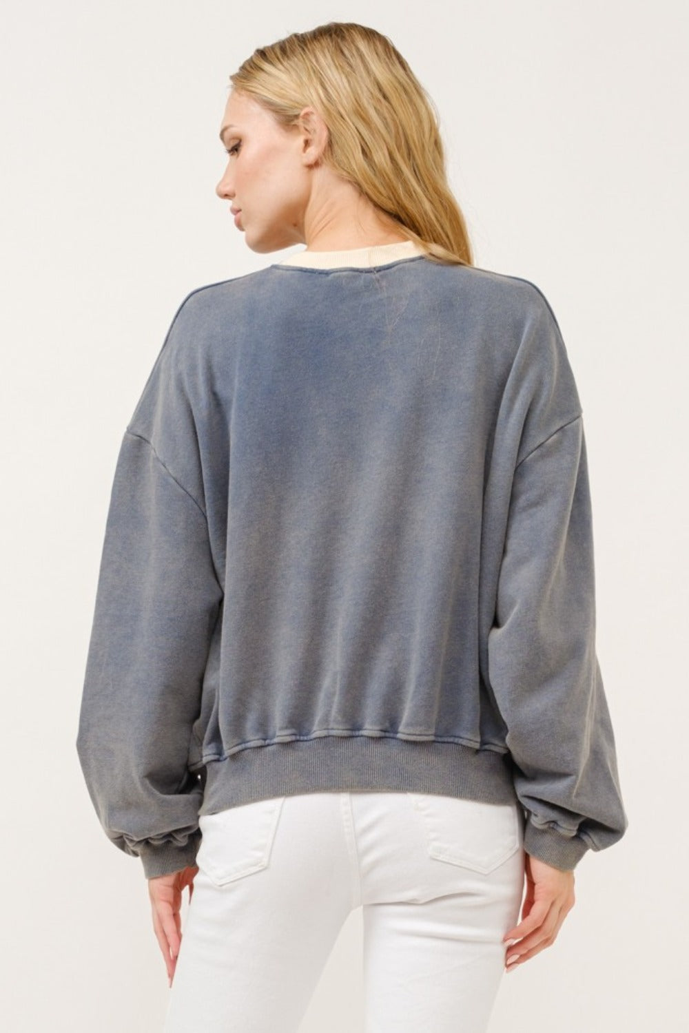 And The Why BEVERLY HILLS 92 CALIFORNIA Contrast Crop Sweatshirt - Charming Charlie