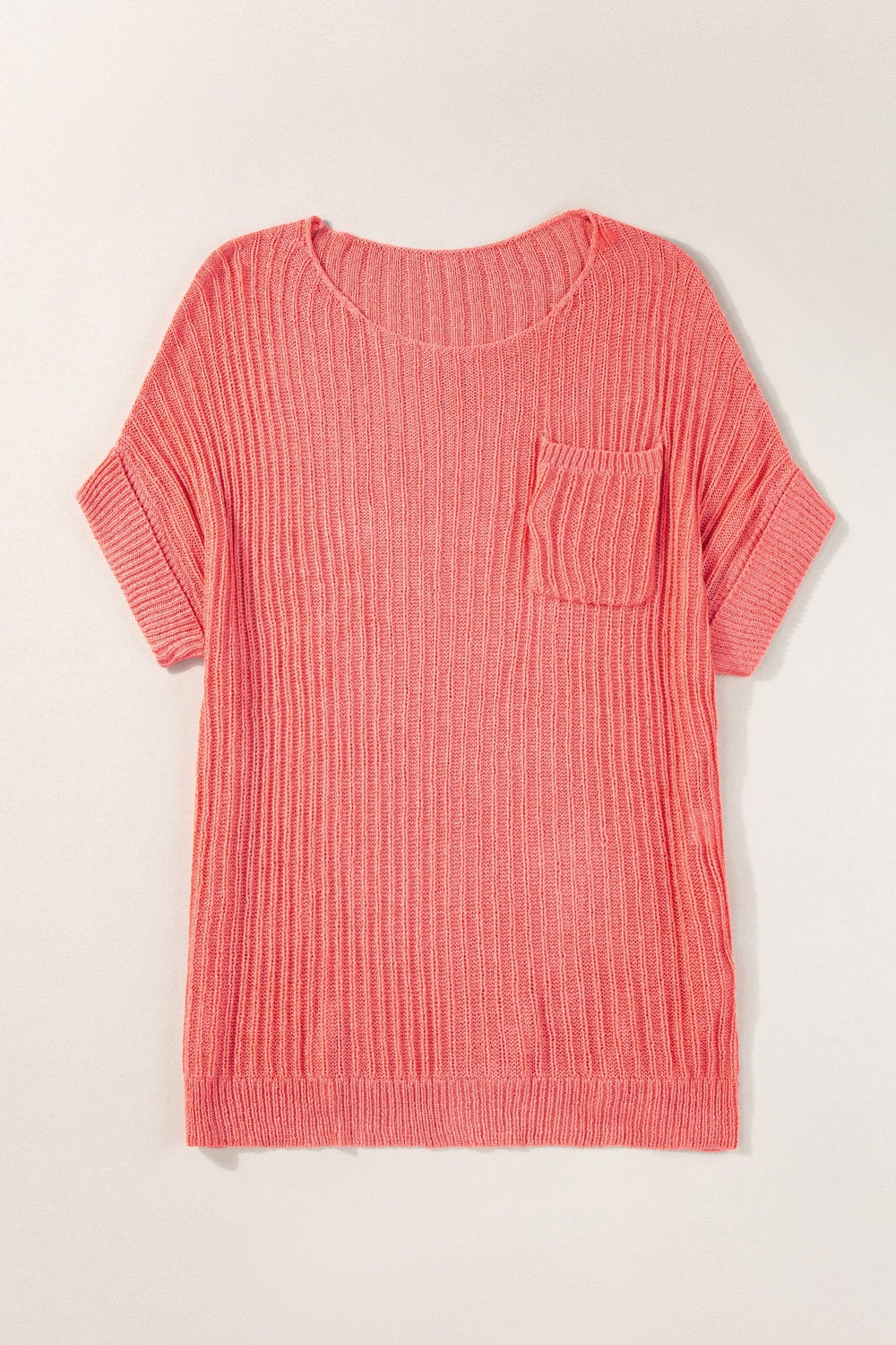 Round Neck Half Sleeve Knit Top - Charming Charlie