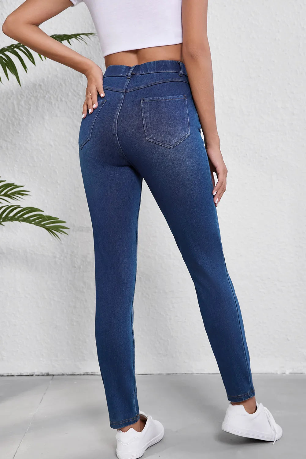 High Waist Skinny Jeans with Pockets - Charming Charlie