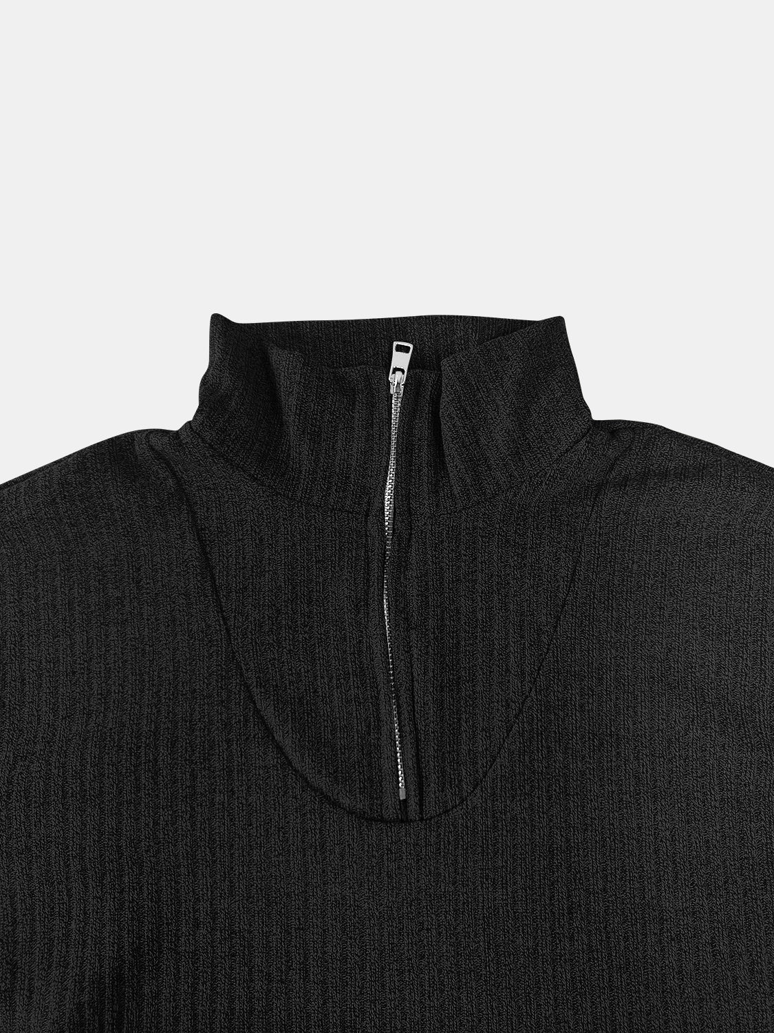 Full Size Quarter Zip Long Sleeve Top - Charming Charlie