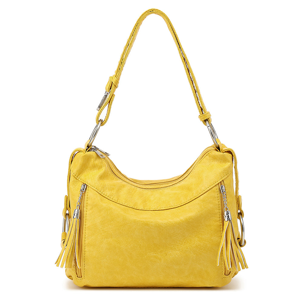 Purses Hobo Bags For Women Washed Vegan Leather Shoulder Bag Ladies Crossbody Bag For Women - Charming Charlie