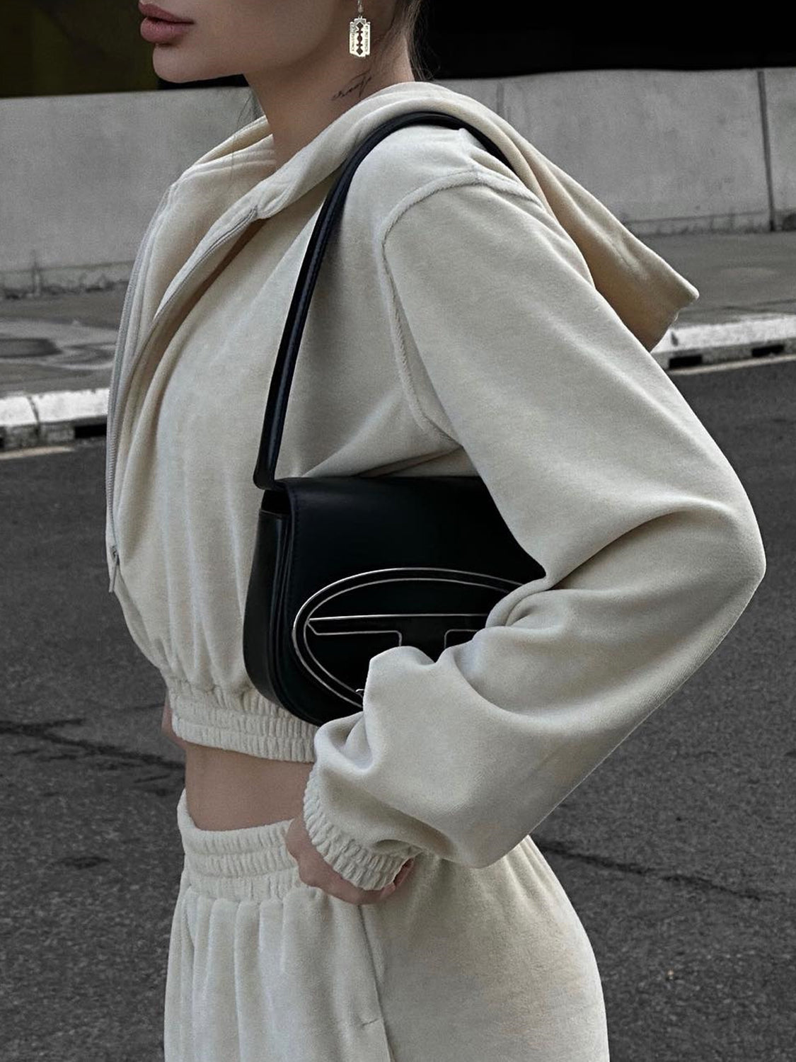Zip Up Hoodie and Pocketed Pants Set - Charming Charlie