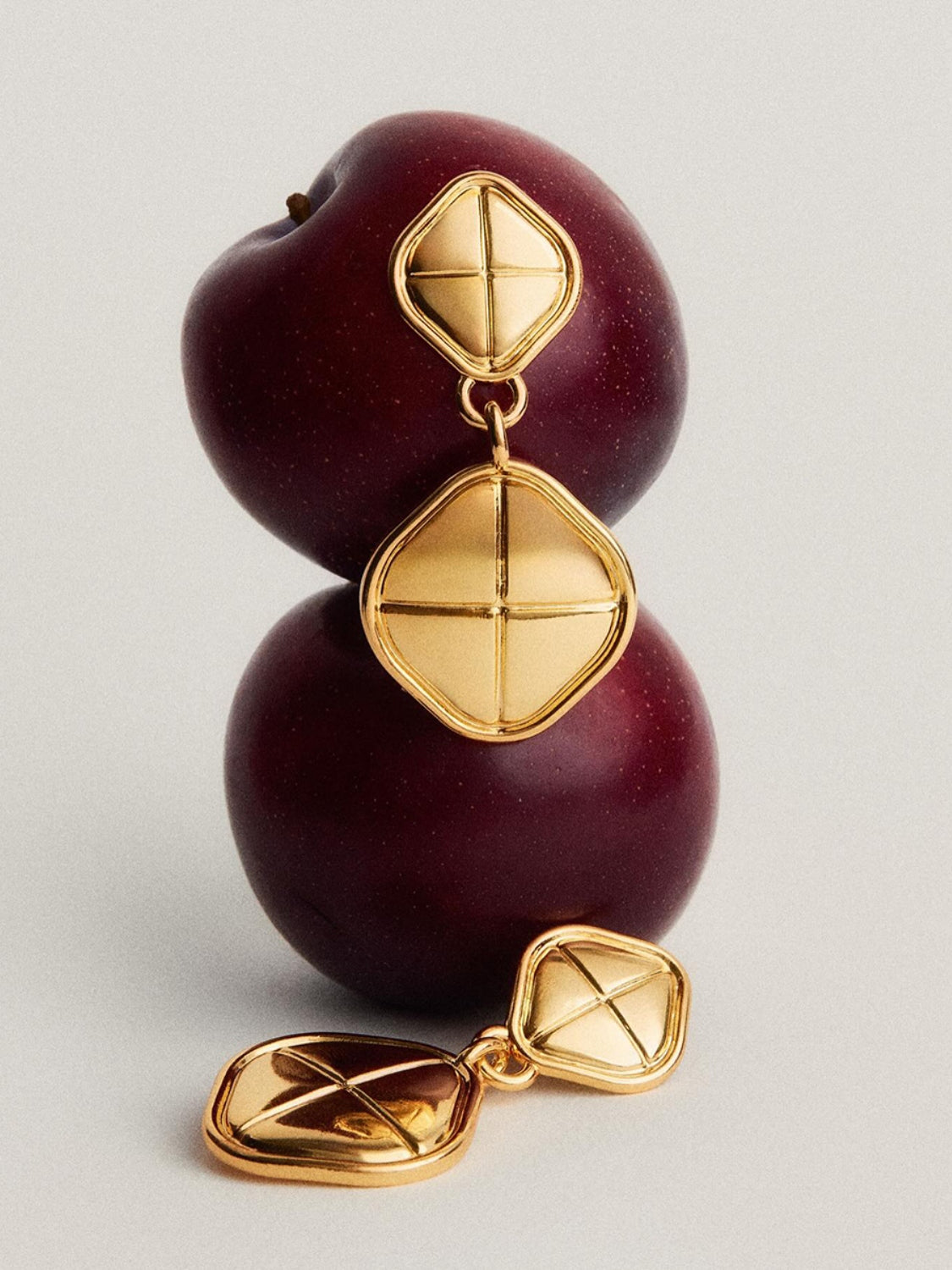 18K Gold-Plated Stainless Steel Square Earrings - Charming Charlie