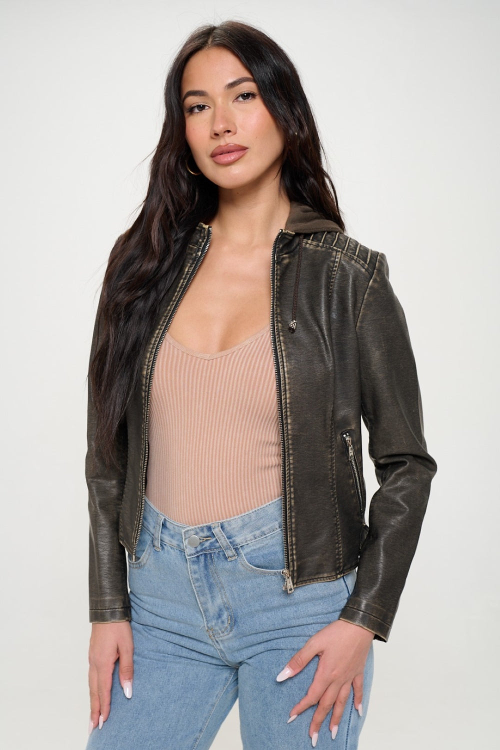 Coalition LA Zip Up Hooded Jacket - Charming Charlie