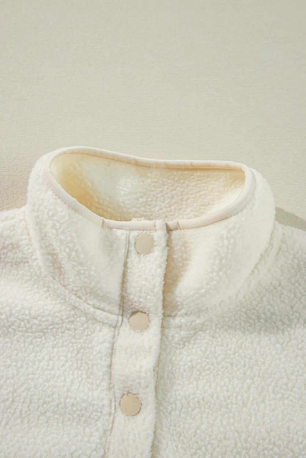 Sherpa Half Snap Long Sleeve Jacket - Charming Charlie