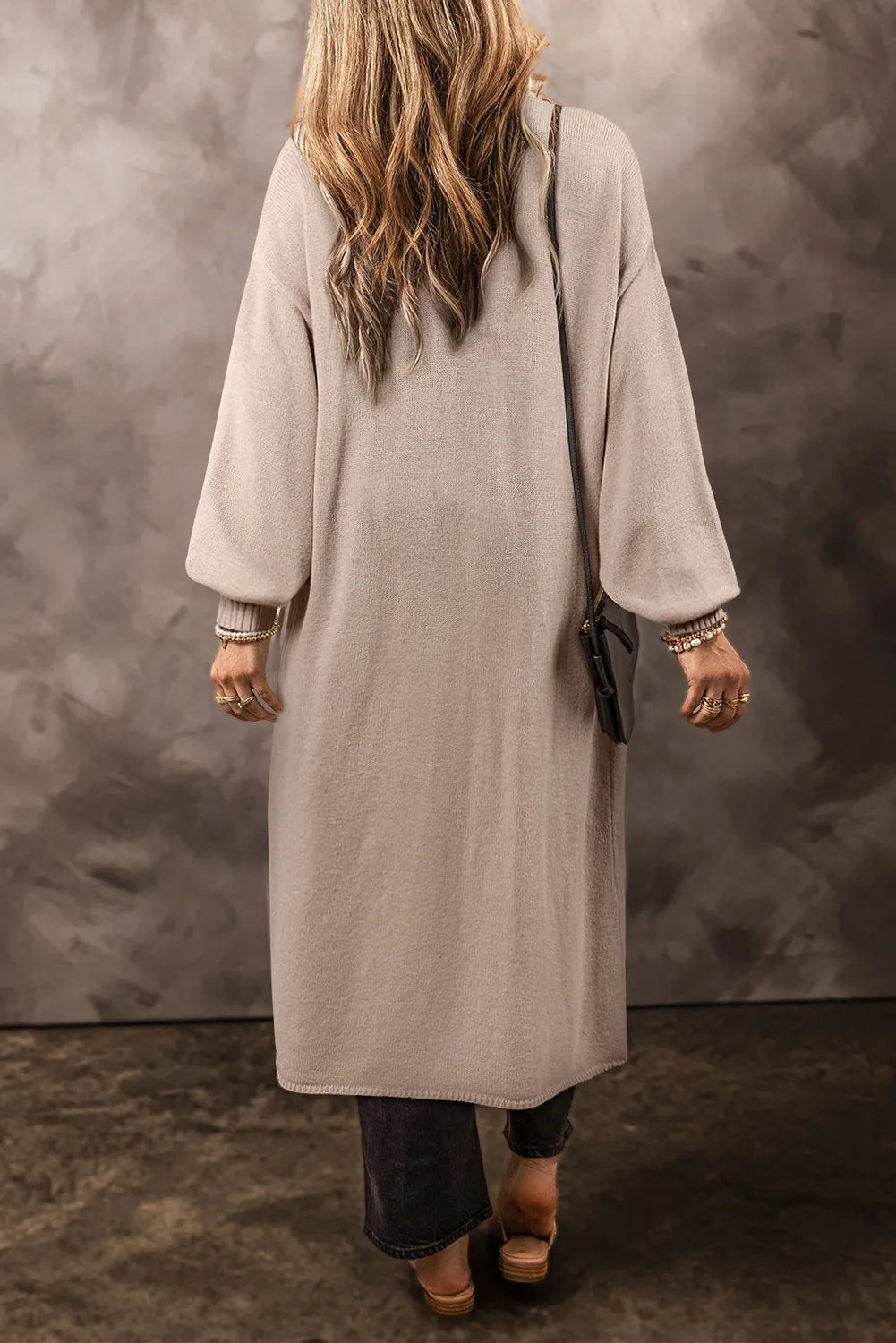 Pocketed Open Front Long Sleeve Cardigan - Charming Charlie
