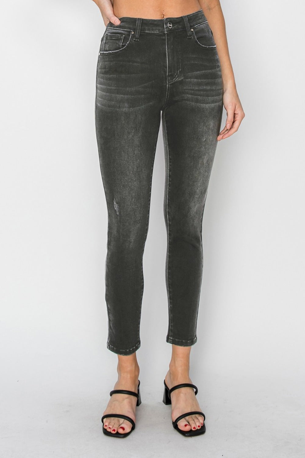 RISEN Full Size High Rise Ankle Skinny Jeans - Charming Charlie
