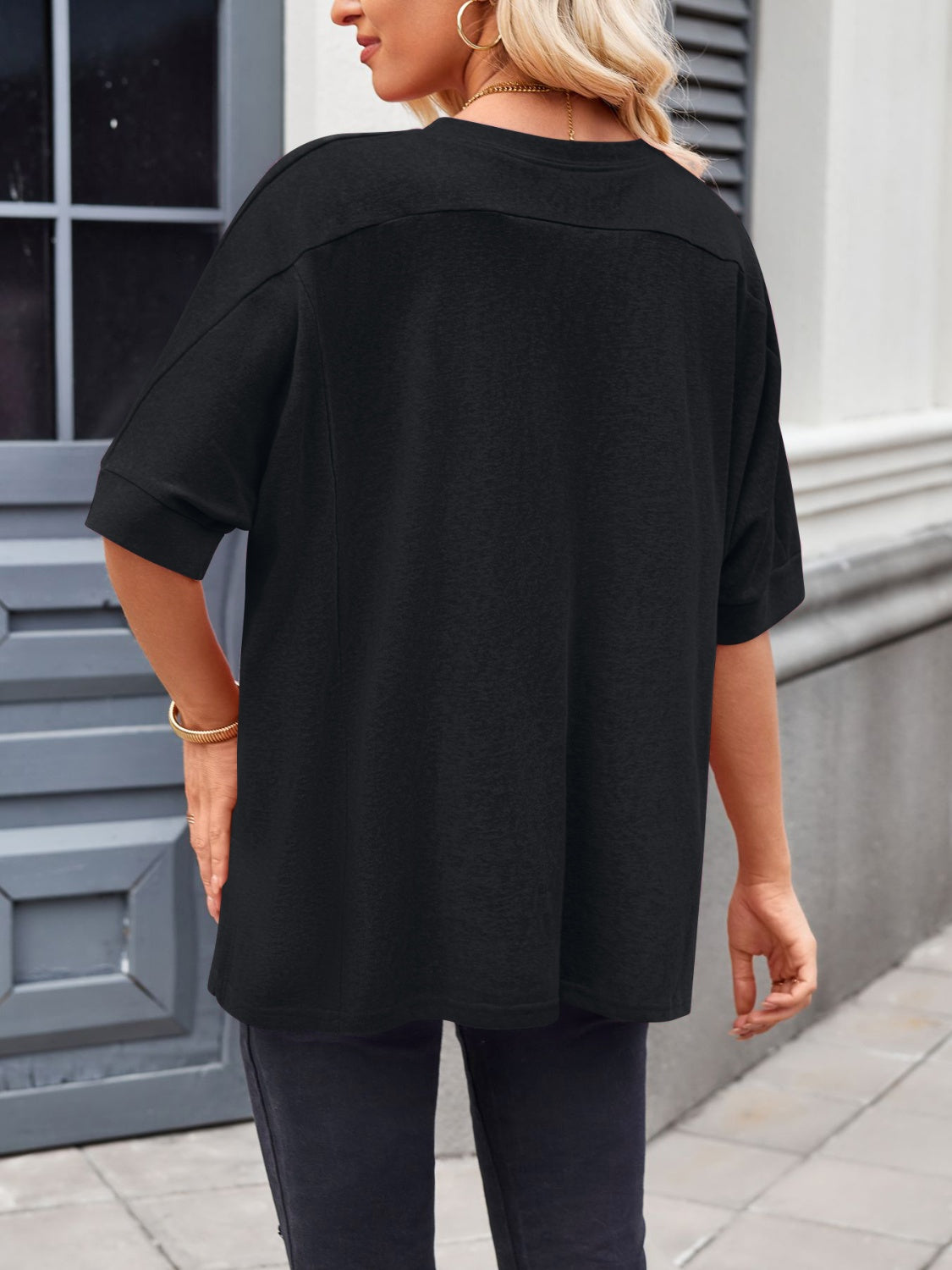 Lovelet Round Neck Half Sleeve T-Shirt - Charming Charlie