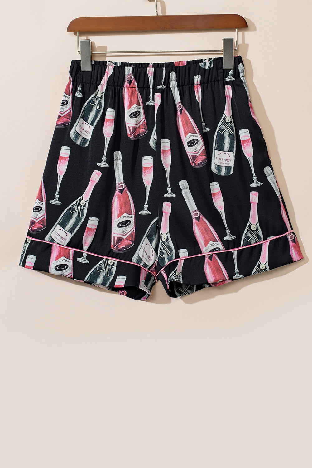 Champagne Print Short Sleeve Top and Shorts Set - Charming Charlie