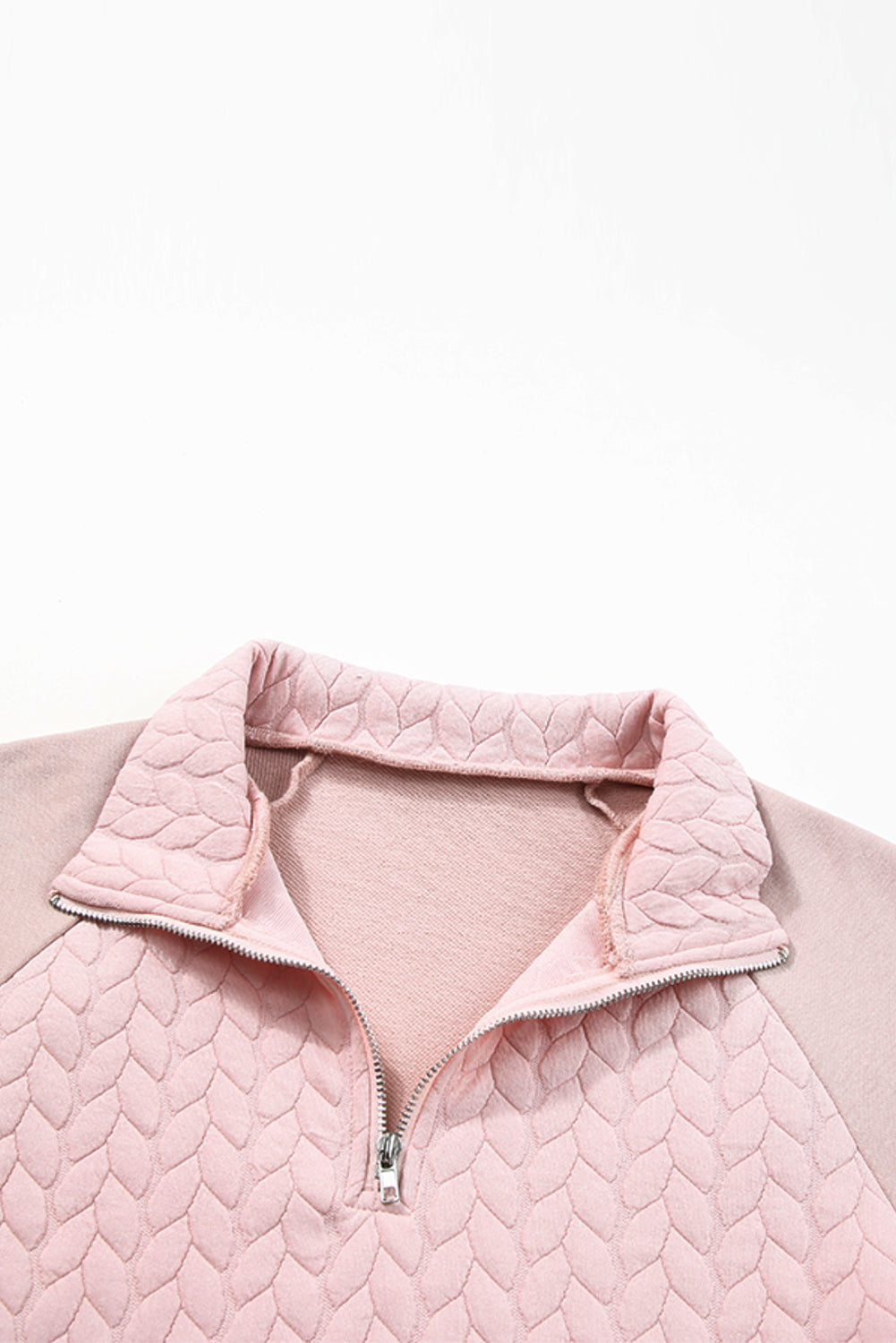 Textured Quarter Zip Long Sleeve Sweatshirt - Charming Charlie