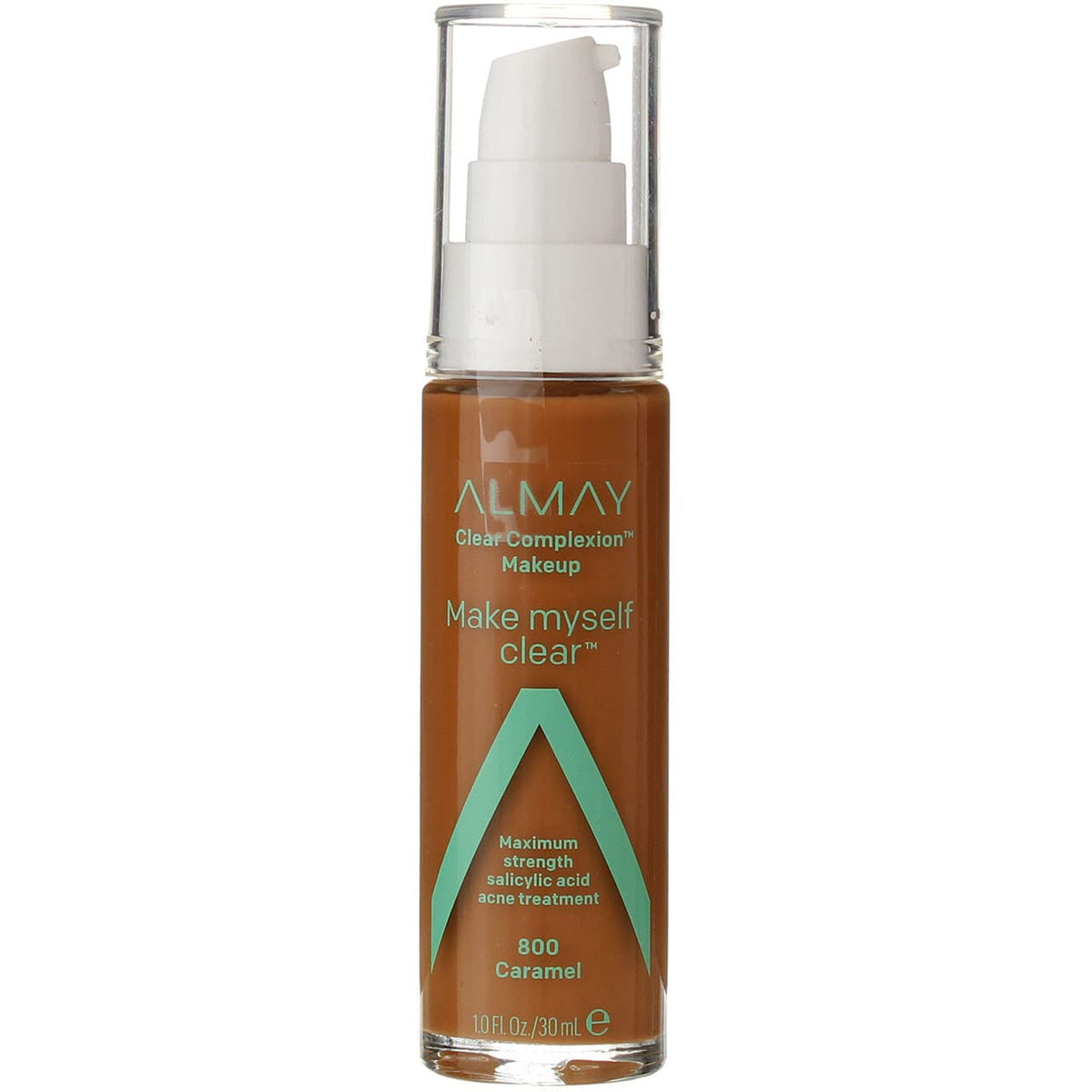 Almay Clear Complexion Make Myself Clear Foundation Makeup, Caramel 800, 1 fl oz - Charming Charlie