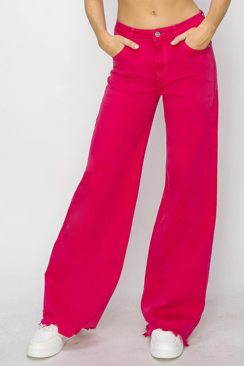 RISEN High Rise Wide Leg Jeans - Charming Charlie