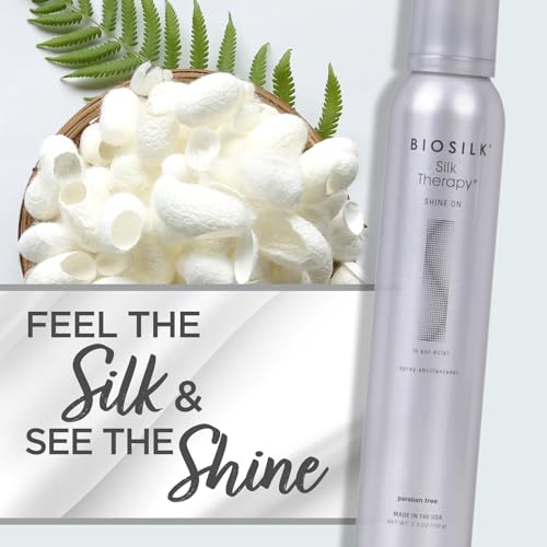 BioSilk Silk Therapy Shine On, Hairspray For Controlling Frizz & Providing Brilliant Shine, Sulfate, Paraben, & Cruelty-Free, 5.3 Oz - Charming Charlie