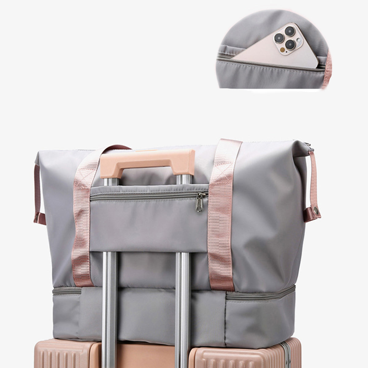 Multi Pocket Nylon Travel Bag - Charming Charlie