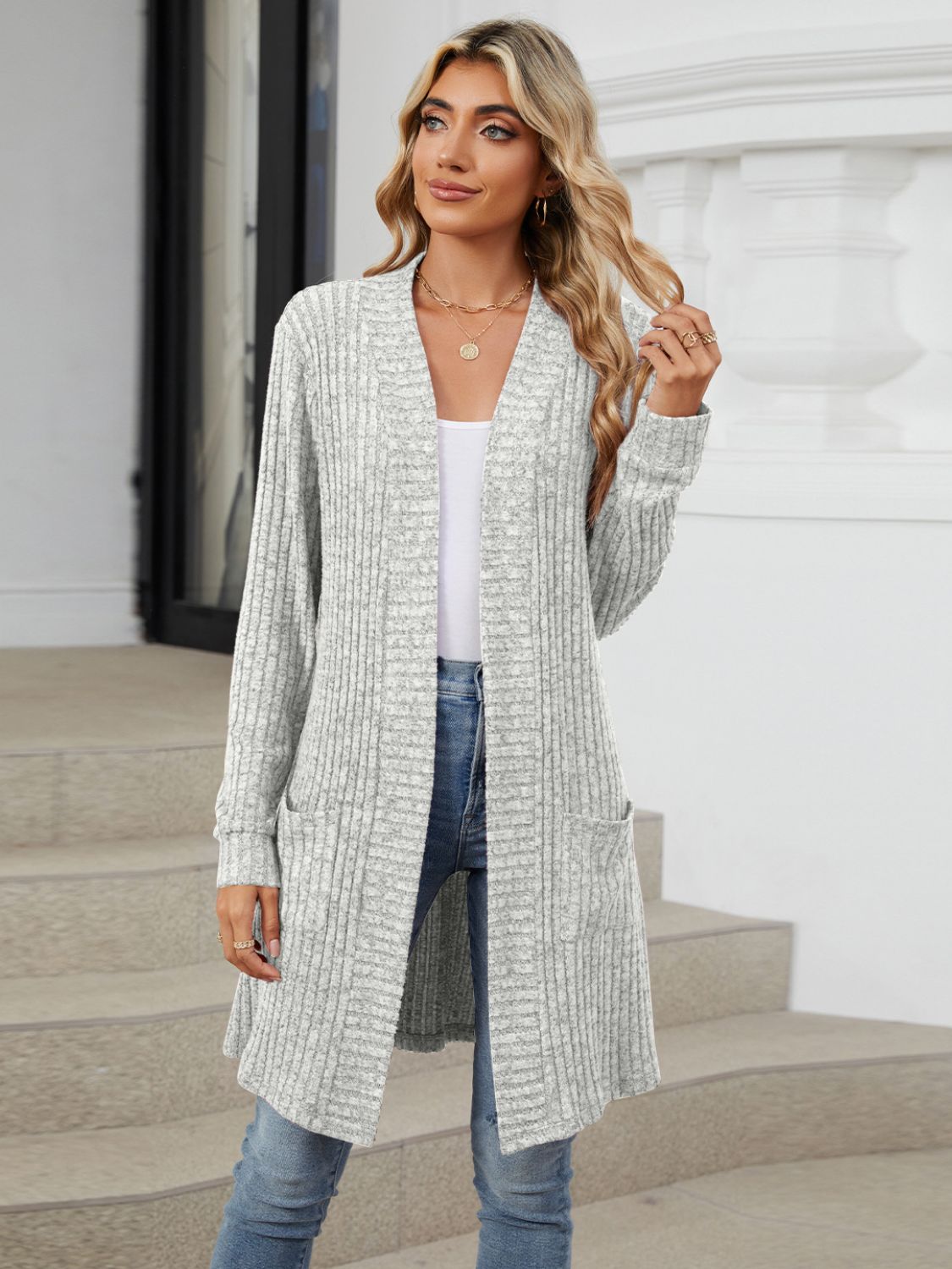 Open Front Long Sleeve Cardigan - Charming Charlie