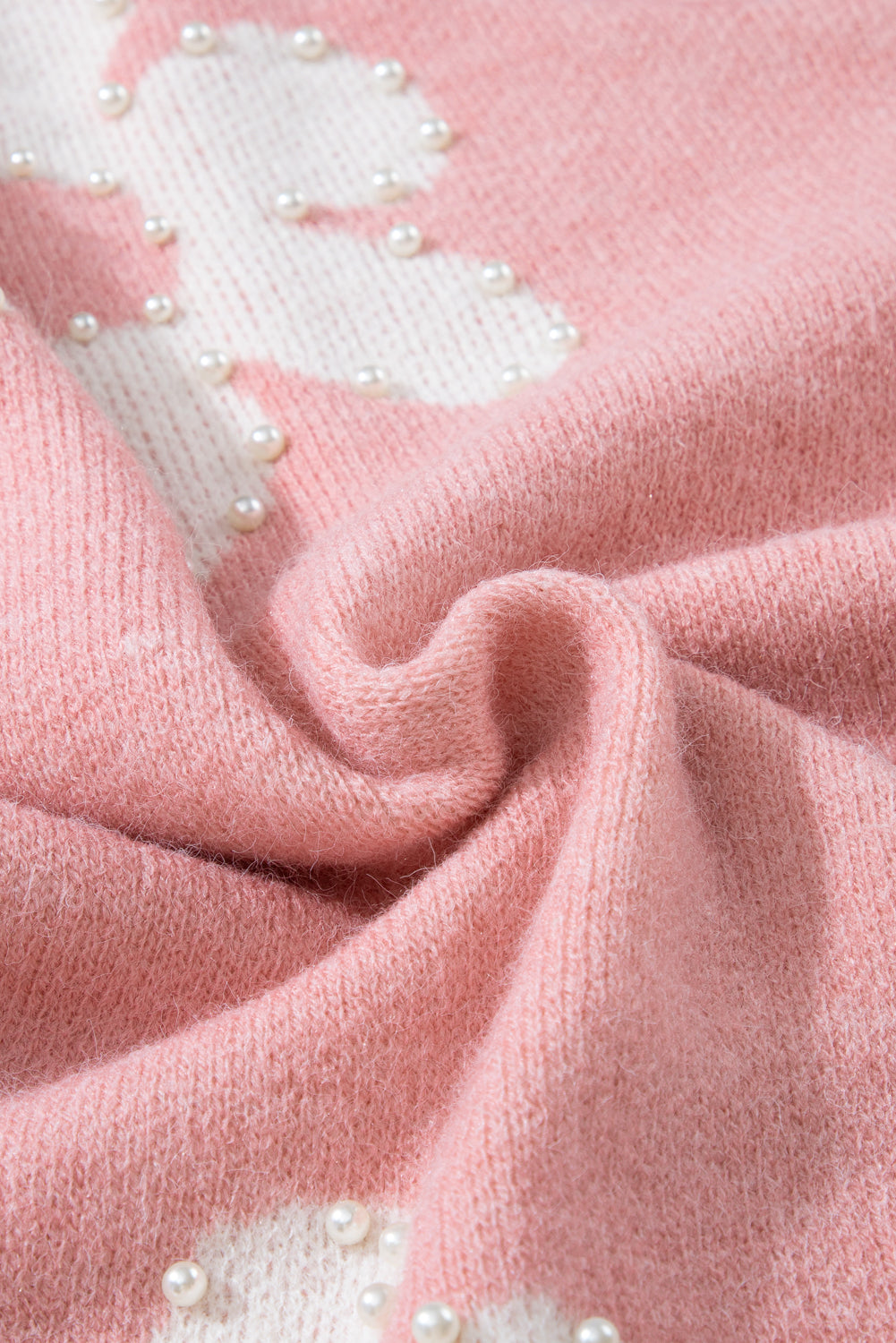 Pearl Trim Flower Round Neck Sweater - Charming Charlie