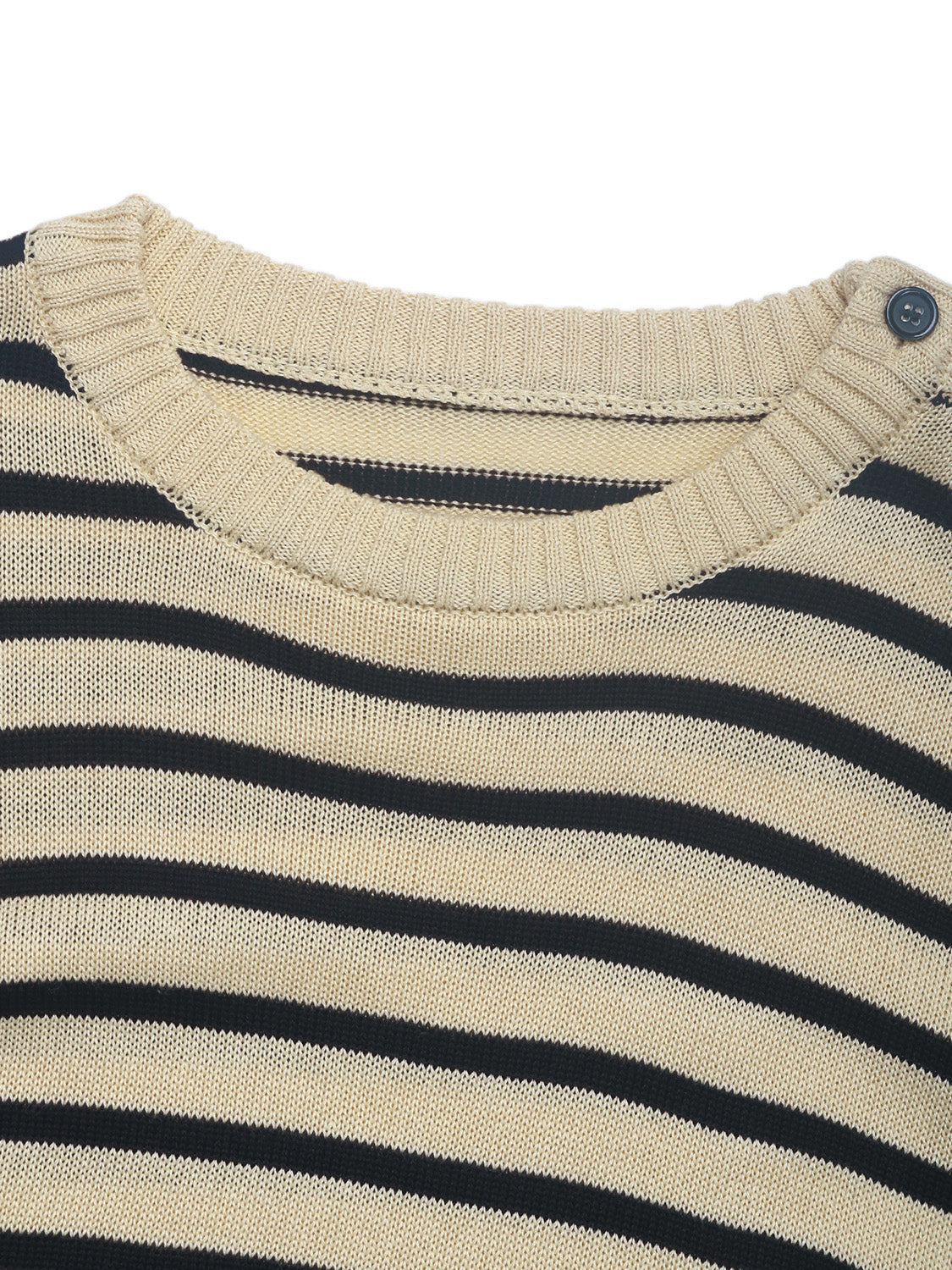 Striped Round Neck Long Sleeve Knit Top - Charming Charlie