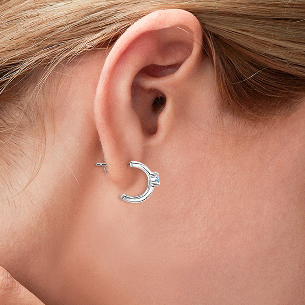 Moissanite 925 Sterling Silver Earrings - Charming Charlie