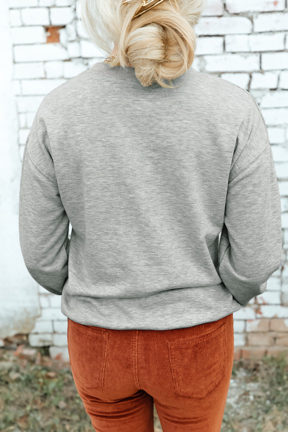 GAME DAY Round Neck Long Sleeve Sweatshirt - Charming Charlie