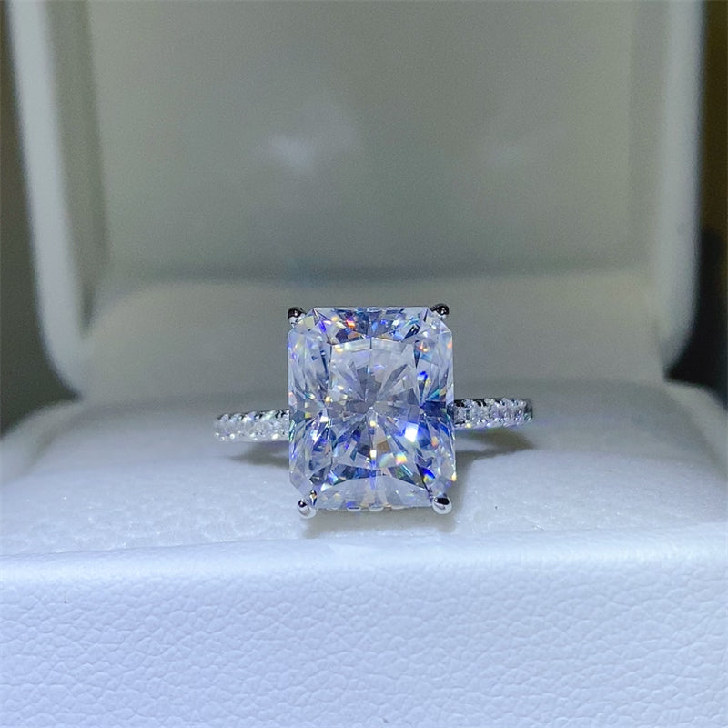 5 Carat Moissanite Zircon 925 Sterling Silver Ring - Charming Charlie
