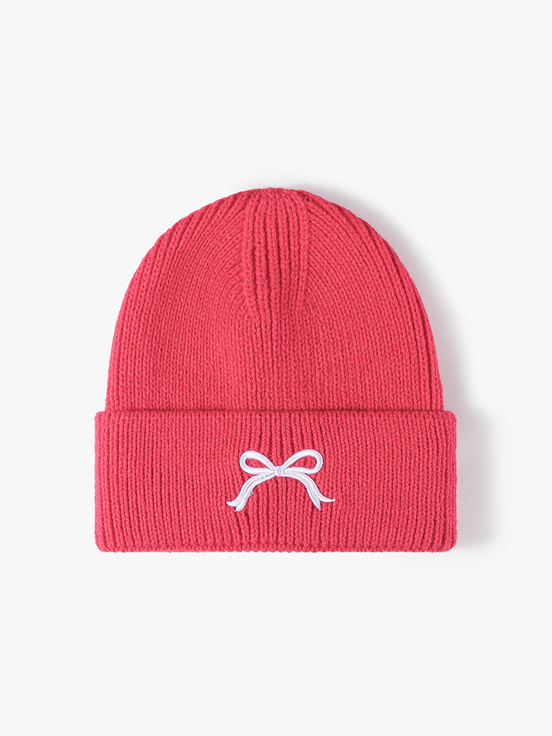 Embroidered Bow Knit Hat - Charming Charlie