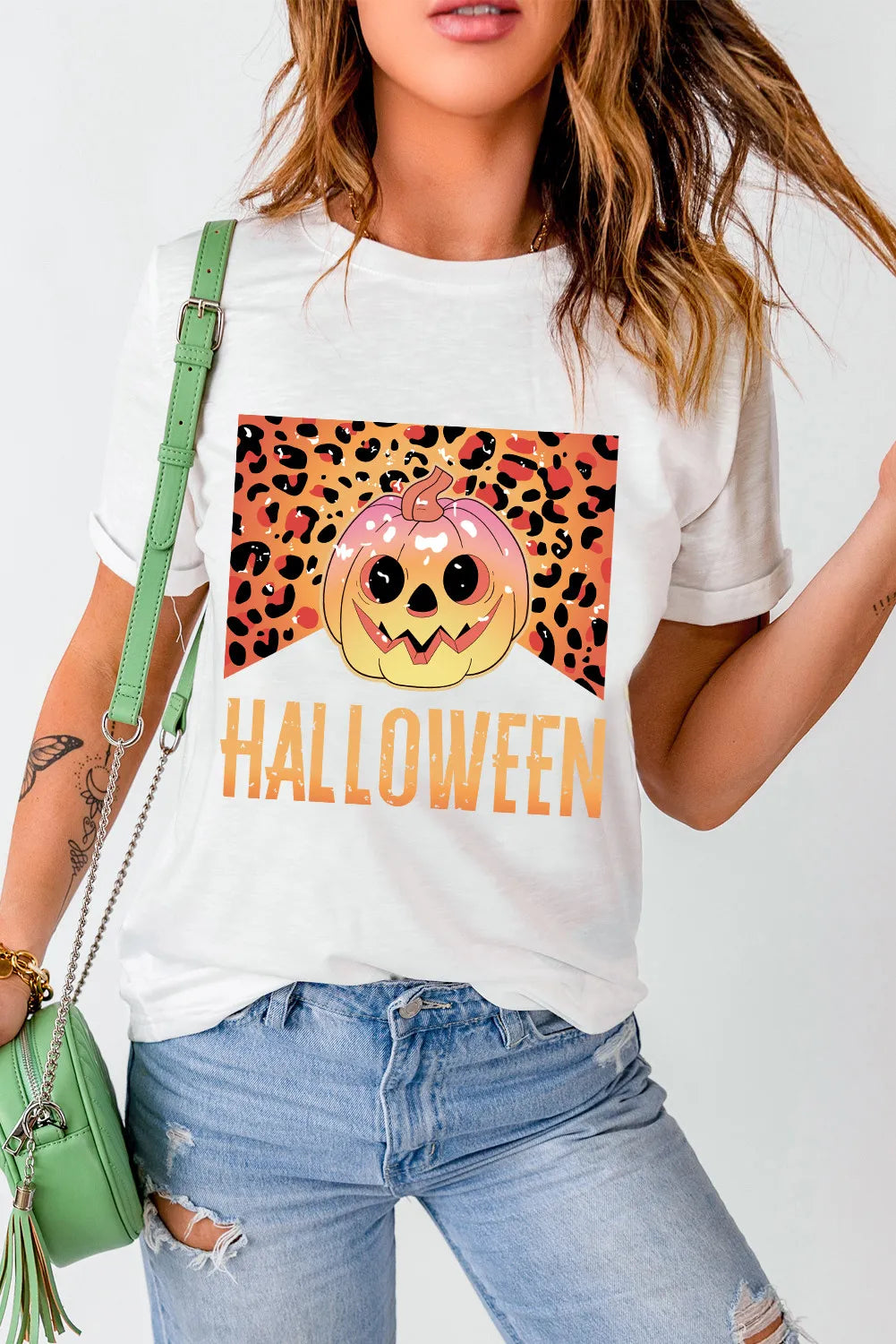 Graphic Round Neck Short Sleeve T-Shirt - Charming Charlie