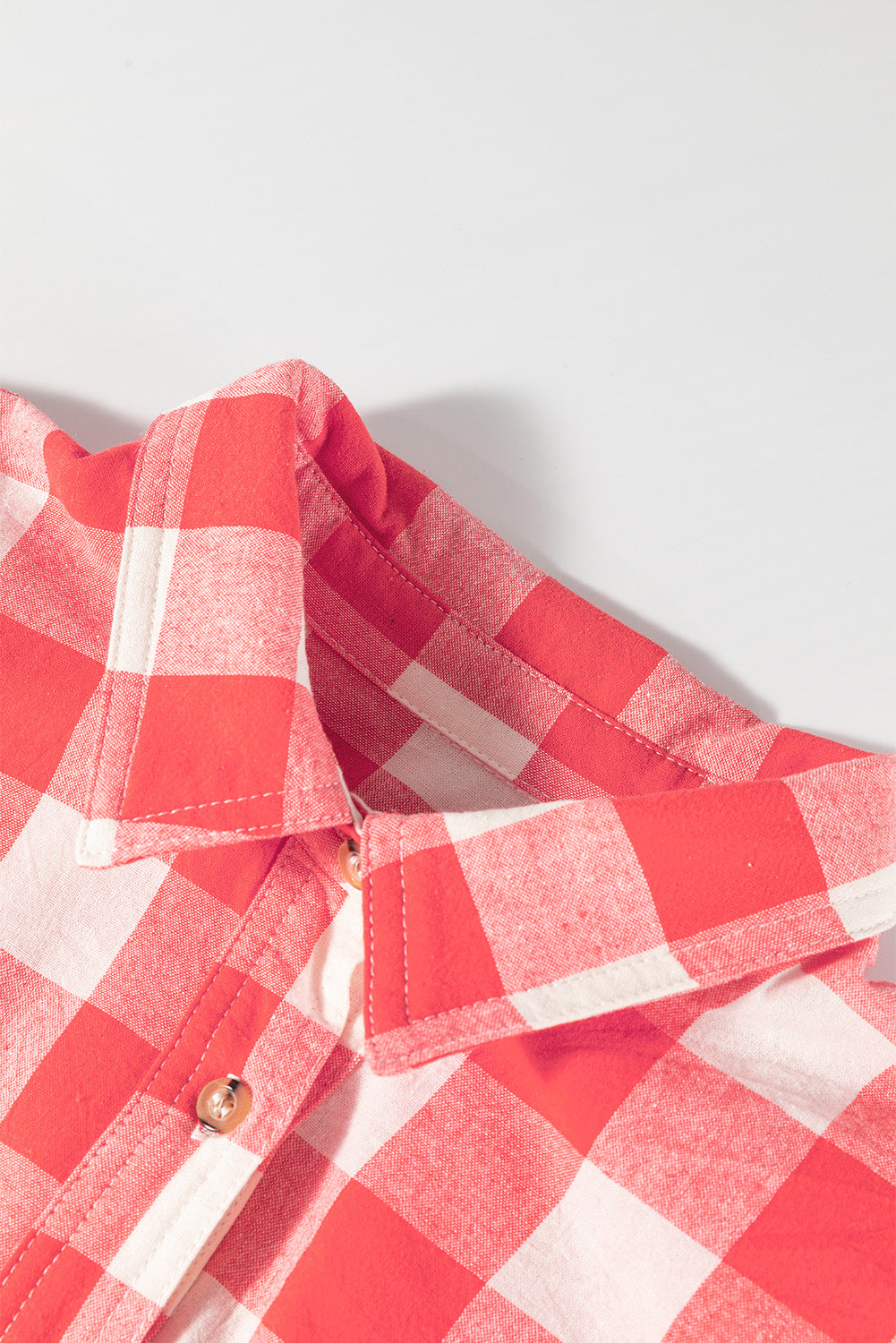 Plaid Collared Neck Long Sleeve Shirt Dress - Charming Charlie