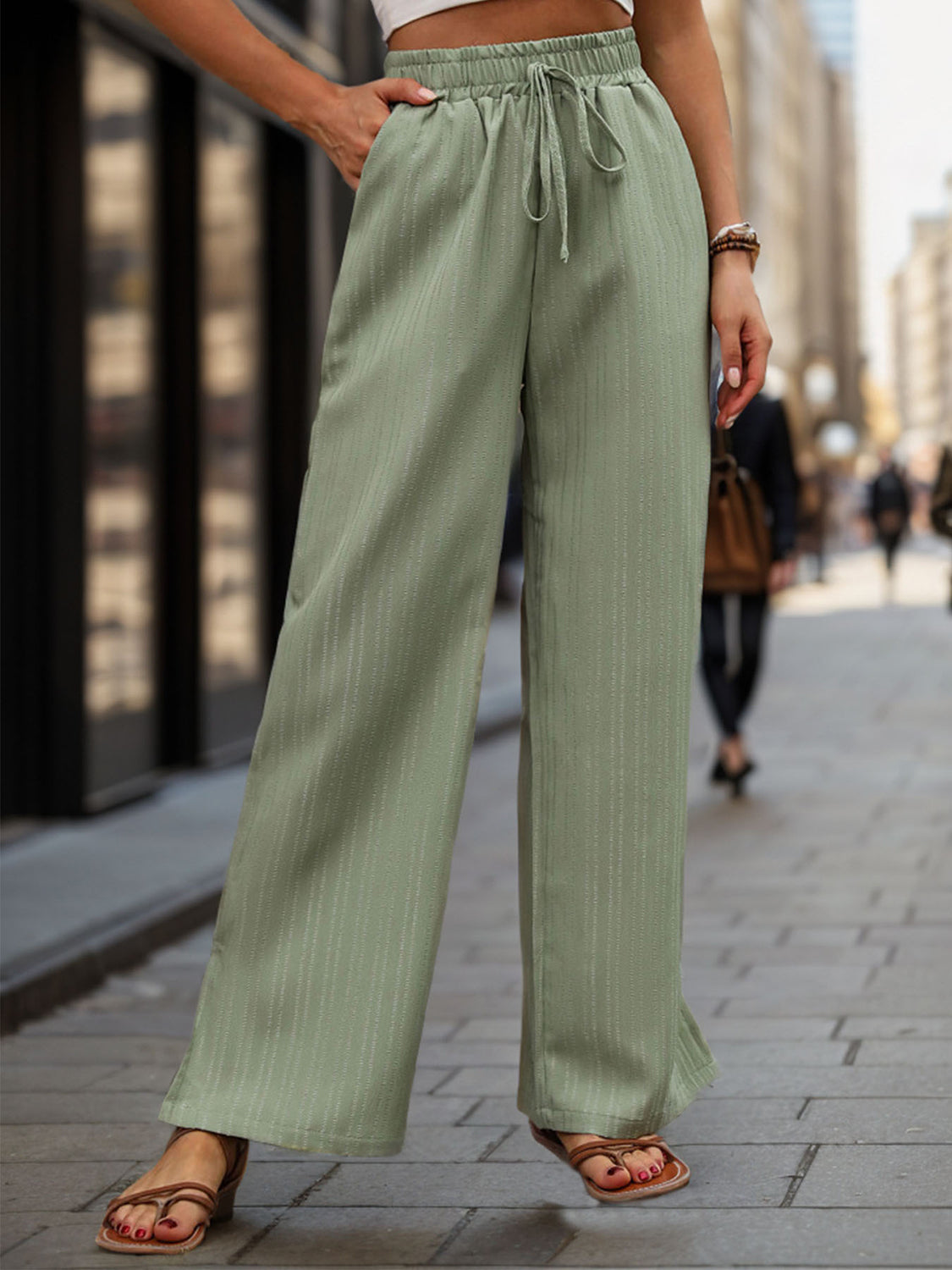 High Waist Wide Leg Pants - Charming Charlie