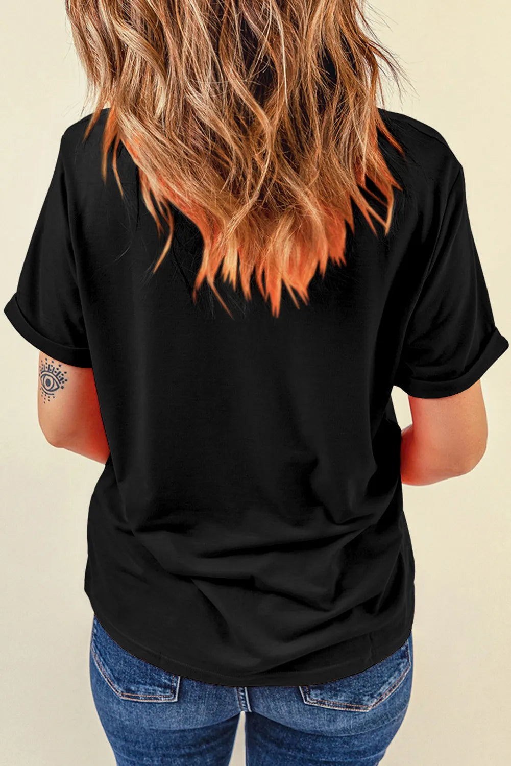 Graphic Round Neck Short Sleeve T-Shirt - Charming Charlie
